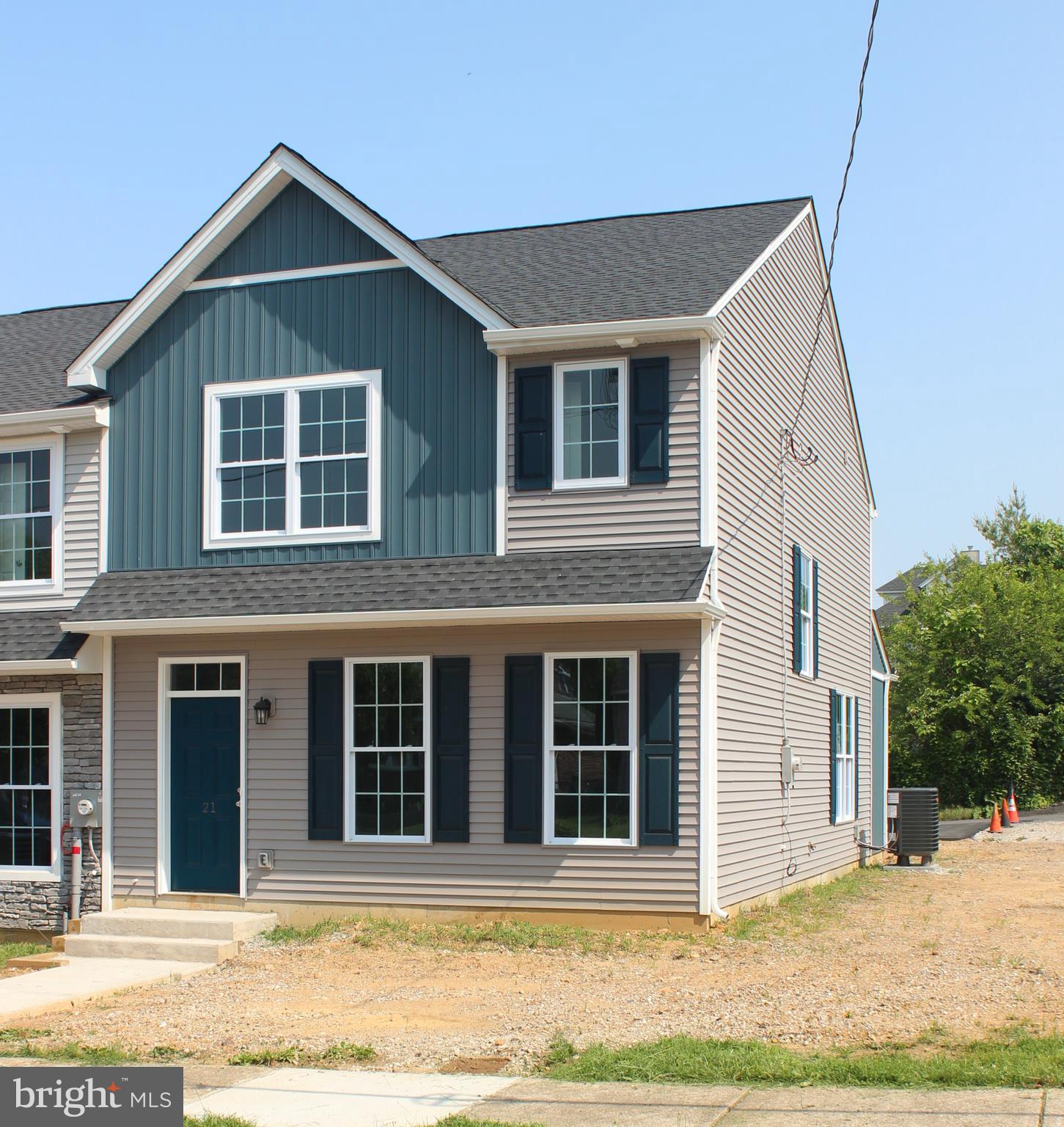 NEW CONSTRUCTION (END-UNIT) - JUST COMPLETED - FIRST FLOOR BEDROOM (16 x 12): This well crafted 2,197 square foot, 2-story colonial, is conveniently located only a mere 0.2 mile from I-78 (Exit-67; Hellertown). This exquisitely appointed home possesses an inviting, innovative floor plan of 4 bedrooms and 3 full bathrooms, boasting 9’ first floor ceilings, a gorgeous 20 x 14 designer kitchen (wide plank flooring, stainless steel GE appliances, granite countertops and pantry cabinet); primary bedroom (primary full bathroom with double sink vanity; 9 x 5 walk-in closet); second floor laundry; 2-car off-street private parking (no HOA). Superior 2” X 6” structural wall construction and Energy Efficient R-21 wall / R-49 ceiling insulation and 14-SEER HVAC system.