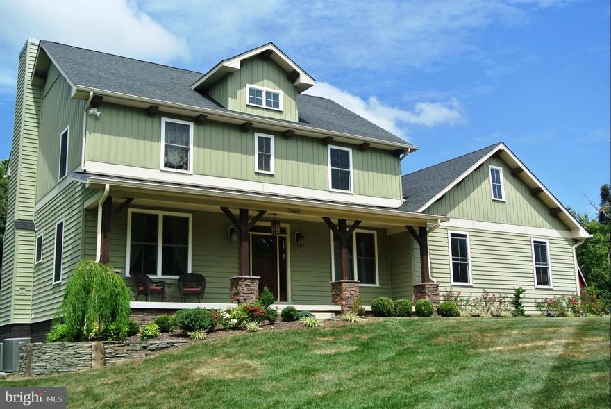 EXTRAORDINARY CRAFTSMAN FARM HOUSE W/CUSTOM CEDAR BEAMS & STONEWORK ON FRONT PORCH, SOLID WOOD DuraSupreme CABINETS W/SOFT CLOSE DOORS & DRAWERS, GRANITE COUNTERS EVERYWHERE! SLATE/ GLASS BACKSPLASH, HARDWOOD FLOORS THRU-OUT, WALK IN CLOSETS IN ALL BR, CUSTOM FPLC SURROUND/ MANTEL W/WOOD BURNING INSERT, OVERSIZED MSTR SHOWER + GARDEN TUB. FIN WALK-OUT BASEMENT,   PATIO, SCREENED PRCH. 3 CAR GARAGE