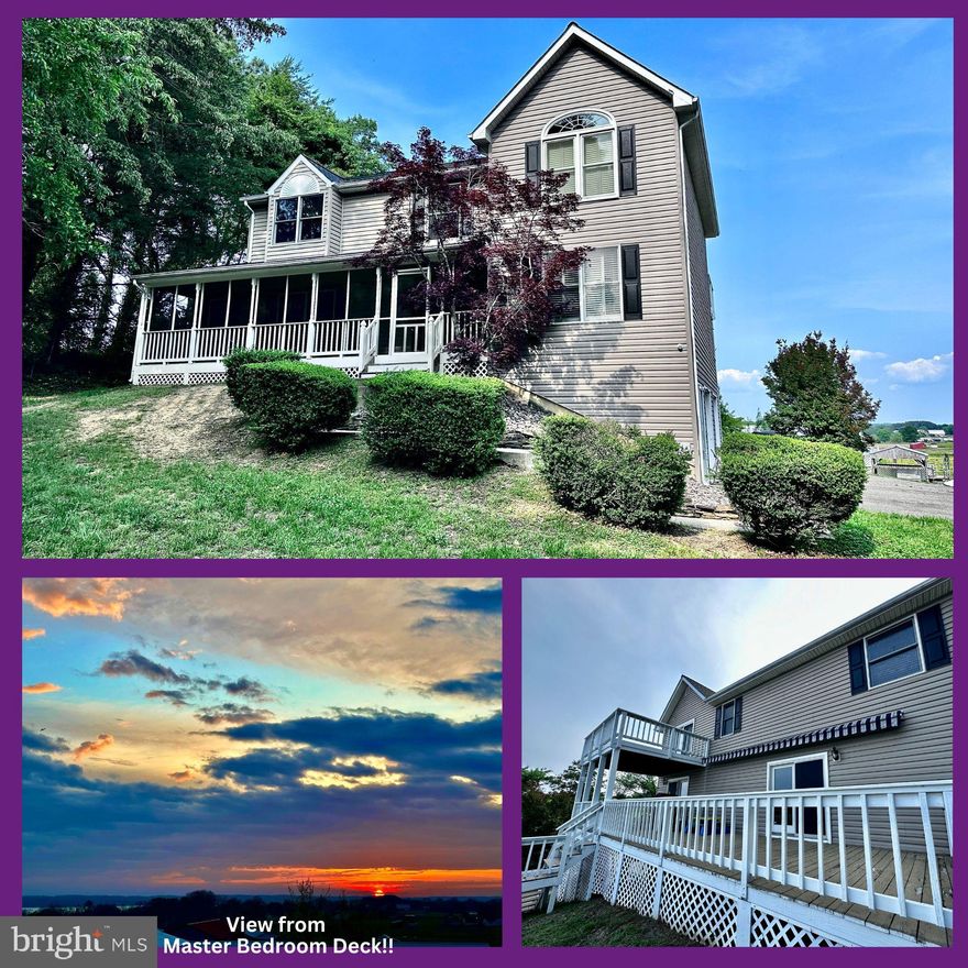 Click the link to see the 3D Interactive Tour!!! Superb water views!!! Not your everyday layout, the back is the front and the front is the back. Purposefully designed to enjoy the views from the combined Kitchen/Dining/Living Room.  Multiple decks with the most fantastic views from the large Master Suite.   The main level has an open floor plan, a massive kitchen with granite counters, and plenty of cabinetry for storage.  A Large walk-in pantry, off the kitchen, that doubles as a laundry room.  The kitchen and Family Room have beautiful center hinge doors that walk out to the lower deck.  The master suite is sizeable, with unique custom cabinets/closets that are a retail lover's dream!  A natural spring on the property allows for the conservation of trees around the home.  RV/boat carport conveys.  HVAC serviced and vents cleaned in 2022.  Brand new roof 2022.  Brand new top-of-the-line insulated garage doors and openers installed in 2020.  New dishwasher and hard-wired exterior security cameras with alarm installed in 2019.