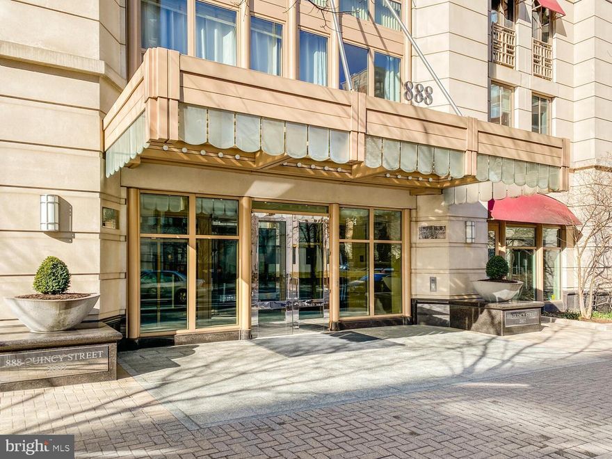 Directly facing the Washington Monument and The Capitol  with amazing views!  This beautifully updated condo is located on the 14th floor in central Ballston .   The owners recently installed a new HVAC system, newly refinished Brazilian Cherry engineered hardwood, new bedroom carpeting and fresh paint throughout.   This desirable floor plan is light and bright with a spacious gourmet kitchen and an oversized balcony with clear views of Washington DC.  The unit INCLUDES a  large  storage unit easily accessed by  elevator. The community amenities in this well-managed building include 24-hour concierge for guest access, package pick-up and scheduling for work or maintenance,  a welcoming foyer/lobby to great guests, comfy sitting Area, Club Room with Kitchen, Courtyard with grill area, excellent Fitness Center, rooftop Pool, and rooftop sitting area with stunning views of the Washington Monuments. Located in the vibrant Ballston corridor and easily accessible to METRO and Reagan Airport,  this condo has it all!