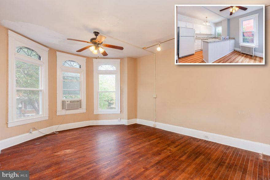 PRIME 2 STORY APARTMENT WITH PARKING LOCATED 2 BLOCKS FROM JOHNS HOPKINS & UMH! Features include a private side entrance, 9ft ceilings, tons of natural light, 3 bedrooms & 2 full baths, updated kitchen w/ newer cabinets, flooring, & counters, carpeting in the family room, large bedrooms, ample storage, laundry room, 2 decks, & 1 car garage parking! Gas, electric, and water are included in the rent!