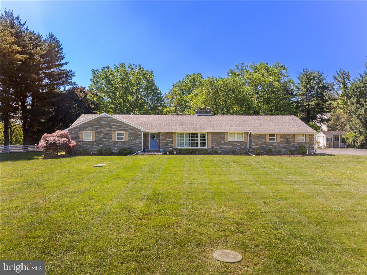 Exceptional Ranch in Award-Winning Garnet Valley Schools – Over 3 Acres!
Don’t miss this rare opportunity to own a beautifully maintained four-bedroom, two-and-a-half-bath ranch-style home, nestled on over three private acres and located within the highly sought-after Garnet Valley School District.
Step inside to a wide open living and dining area featuring gleaming hardwood floors and an oversized wood-burning fireplace, perfect for cozy gatherings and entertaining—all complemented by many newer Anderson windows that fill the space with natural light.
The kitchen is a chef’s dream, showcasing 42-inch cabinets with crown molding and soft-close glides, quartz countertops, stainless steel appliances, new recessed LED lighting, and new doors.
This home offers peace of mind with a long list of upgrades, including:
New water heater, new oil burner and two-zone heating system with a backup electric heat pump,
whole-house water filtration system,
new garage doors,
main-level washer and dryer,
400-amp electrical service,
whole-house generator powered by a 1,000-gallon buried propane tank,
50-year architectural shingled roof,
new covered rear porch over the patio.
Additional highlights include three fireplaces, an oversized two-car garage, and a large walk-out basement—unfinished but easily finished to suit your needs. The property also includes a barn, offering even more space and flexibility.
With a newer HVAC system (just two years old), quality finishes, and thoughtful updates throughout, this home is move-in ready and packed with value.
Schedule your private showing today