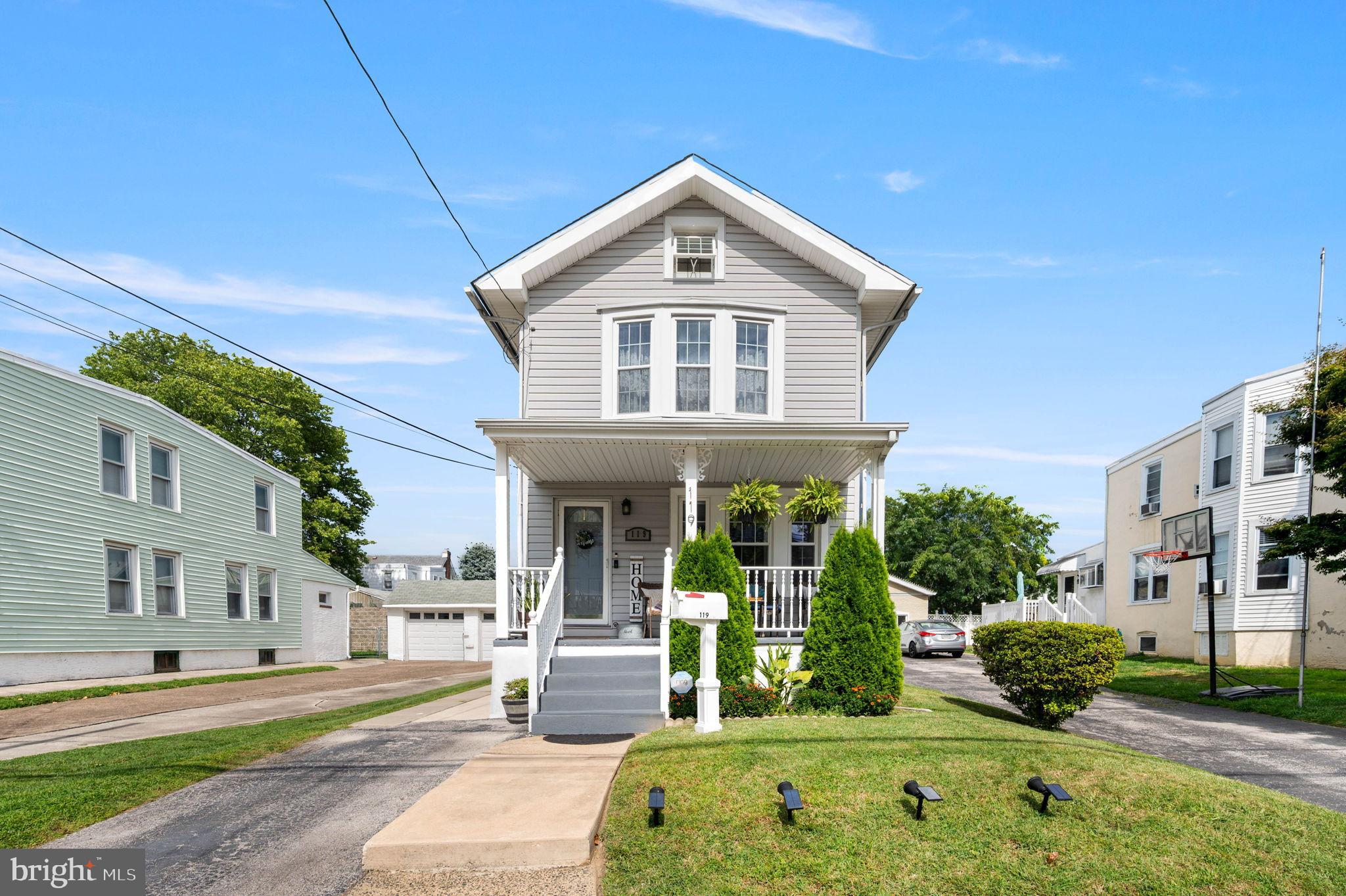 Welcome to 119 Isabel Avenue – a charming two-story Colonial in the Interboro School District offering three bedrooms, two full baths, and a spacious first-floor layout. Situated on a quiet, closed-off street, this home features a private driveway, covered front porch, and a fenced-in yard with both deck and grassy space - perfect for relaxing or entertaining.
Step inside to find laminate flooring throughout the first floor, abundant natural light, and a large living room that flows into a dining area. The kitchen is both functional and stylish, offering stainless steel appliances, a gas stove, and plenty of cabinet space, with an outside exit to the rear deck and yard—an ideal setup for summer cookouts.
Upstairs, you’ll find three comfortable bedrooms and a full hall bath. The partially finished basement adds versatility with an additional full bath, extra storage, and an outside exit. Another rear section of the basement provides even more space to make your own.
Additional highlights include central air, vinyl siding, and outdoor extras such as a gazebo, outdoor TV, and shed for storage.
This home offers both comfort and convenience, just minutes from the train, bus, shopping, hospitals, I-95, Blue Route, the airport, and downtown Philadelphia. Truly move-in ready—don’t miss the chance to make 119 Isabel Avenue your next home!