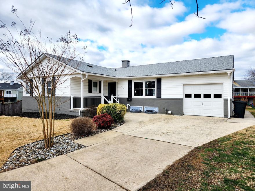Welcome to this stunningly renovated 4-bedroom, 2.5-bathroom ranch-style gem in Joppa, MD. With its close proximity to the Gun Powder River and over 2,700 sqft of carefully curated living space, this home is what every homeowner has been looking for! Tucked away in a serene cul-de-sac neighborhood, this residence comes complete with an off-street driveway and a convenient garage. Admire the beautifully landscaped front yard as you step onto the covered porch – the perfect spot to savor your morning coffee.

Step inside, and the home beckons with an inviting warmth, drawing you in with its spacious layout and upscale finishes, luxurious plank flooring, recessed lighting and fresh paint.  Sunlight floods the interiors through large windows, creating a bright and welcoming ambiance.

The kitchen is a culinary haven, featuring quartz countertops, custom cabinetry, stainless steel appliances, a chic bar-top peninsula, and an undermount stainless steel sink. Adjacent to the kitchen, discover a bonus family room, an office/sitting room space, and seamless access to the garage.

The main level also hosts three generously sized bedrooms, each thoughtfully designed for comfort. The owner's suite is a retreat, boasting new carpeting, recessed lighting, a walk-in closet, and a full private bathroom with an upgraded vanity, tiled tub/shower, new plumbing and electrical fixtures, and a new toilet. The two additional bedrooms are spacious and enhanced by new ceiling fans/lights and plush carpeting. The full hall bathroom on this level has also been tastefully updated with upgraded vanity, tiled tub/shower, new plumbing and electrical fixtures, and a new toilet.

Descend to the lower level to discover an additional, fourth bedroom with new lighting and carpeting, a tastefully appointed half bathroom with new fixtures and a vanity, and two expansive family rooms. The lower level also includes exposed beams, recessed lighting, a convenient laundry room, utility area, sump pump, and easy access to the rear yard.

Noteworthy updates include a brand-new HVAC system and water heater, ensuring your home is equipped with the latest comforts. The newer roof adds to the home's worry-free living. Several windows have also been replaced, enhancing energy efficiency.

Beyond the enchanting confines of your new home, revel in the proximity to the Gun Powder River, Mariner Point Park, public amenities, delightful restaurants, shopping, and major commuter routes. Your new chapter begins here – call now with any questions or to schedule a private showing!