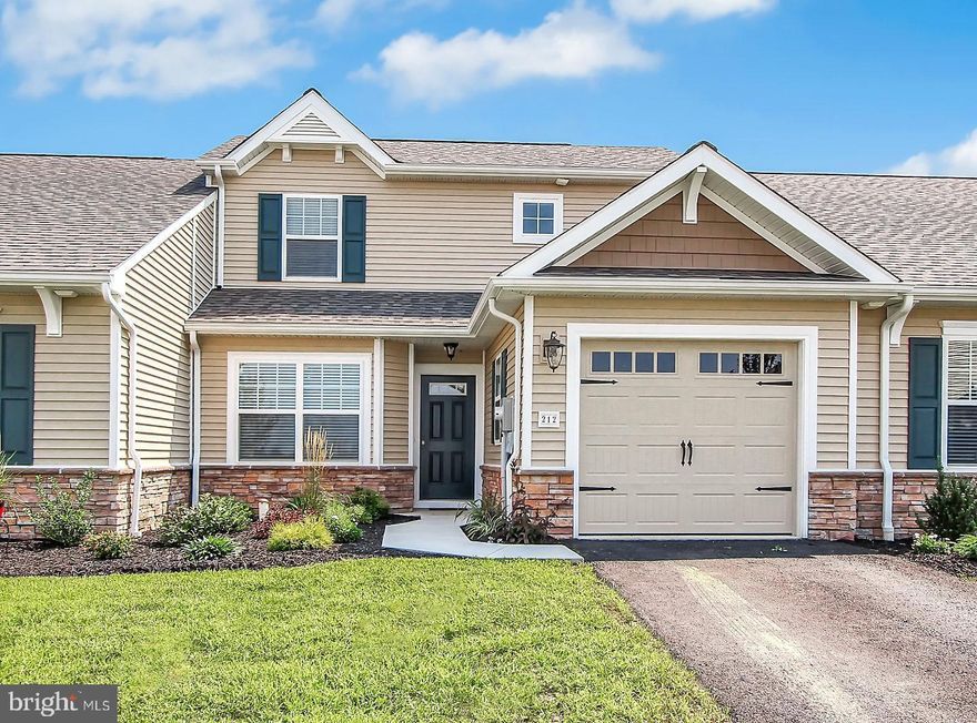 Ideal for those desiring first floor living, the 1,465 sqft Chickadee plan features 2 bedrooms & 2 1/2 baths. Owner's bedroom and bath is on the 1st floor; large living room with cathedral ceiling, separate dining area off the spacious kitchen, brick paver patio, 1-car garage and large storage room on 2nd floor. Serene country location- FARM VIEW-  but close to conveniences and downtown Lancaster Construction just started with an estimated Dec '19 delivery.  Still time to select your interior finishes!    Model home (not the same floor plan) is open Sundays from 1 to 5pm.