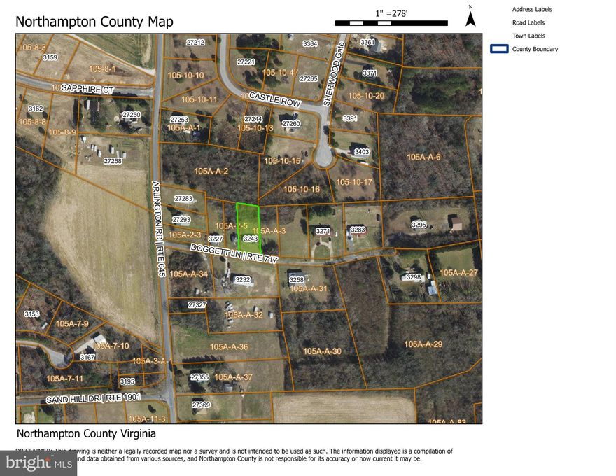 Lot in Cape Charles...a few blocks to the Chesapeake Bay... build a new home on this lot and enjoy the eastern shore life. Additional adjoining lot also for sale of buildable land.... see other listing address 3243-3 Doggett Lane