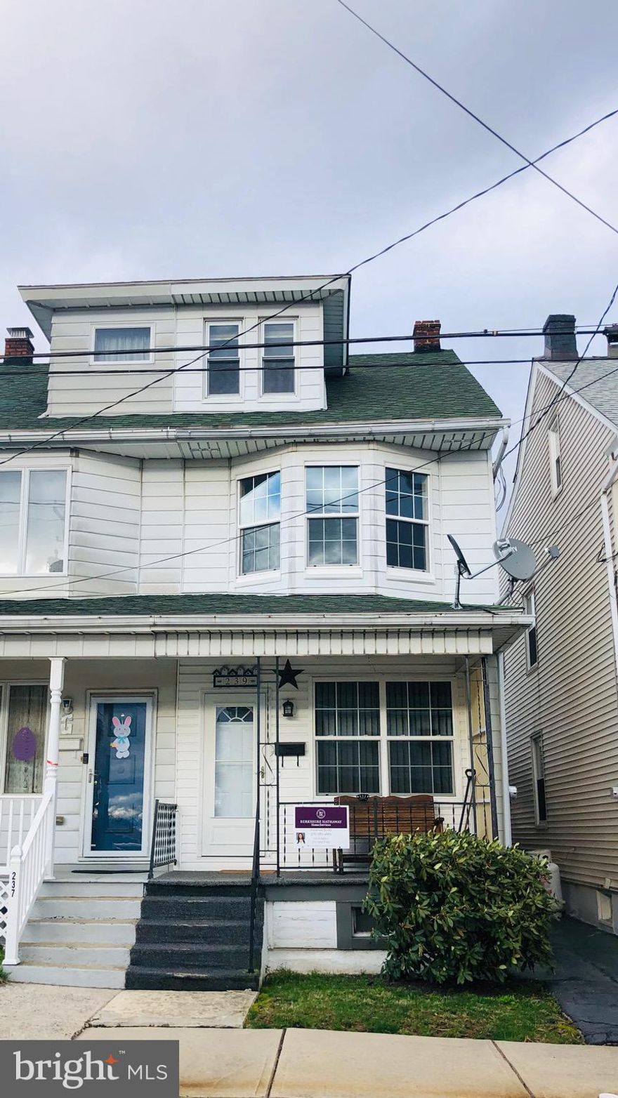 Affordable Twin home! Offering an Open living room/dining room area. Eat-in kitchen,  3 private bedrooms, 1 full bath. Covered front porch, newer roof installed in 2008, new furnace installed in 2012, living room flooring replaced in Feb 2019. Replacement windows, walk-up attic that could be converted into a 4th bedroom.  Enclosed mudroom, covered back porch, fenced-in back yard with shed and off-street parking.