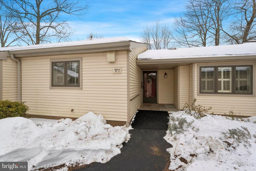 More pictures coming!!  Nestled in an unbeatable location at the end of a serene cul-de-sac, this home is a true gem surrounded by lush greenery, open space, and picturesque golf course views. Step inside the highly sought-after Marlborough floor plan, offering a spacious and inviting layout perfect for comfortable living and entertaining. The large living room flows seamlessly into the formal dining area, while the kitchen, complete with Corian countertops  (dishwasher, stove, refrigerator and microwave), boasts a cozy breakfast nook or sitting area—your choice! The home includes two guest bedrooms and a full guest bath, along with a generously sized primary suite featuring two walk-in closets, a dressing area with double sinks, and a luxurious en suite with a tub and shower. Need more space? The finished upper-level bonus room, with its own closet and sunlit windows, is ideal for an office, extra bedroom, or even a playroom for the wee ones. You'll also love relaxing in the bright sunroom or on the charming flagstone patio, where you can soak in the peaceful surroundings. Additional features include plantation shutters, skylights, and a one-car garage with extra storage and a convenient rear door. This home also offers the ultimate in low-maintenance living, ensuring you’ll have more time to enjoy everything the vibrant community has to offer. The neighborhood is brimming with amenities to elevate your lifestyle, including a clubhouse, fitness center, outdoor pool, tennis courts, and scenic walking trails that weave through meticulously maintained grounds. For golf enthusiasts, membership opportunities at the private course provide year-round enjoyment. Whether you’re unwinding at home or engaging in the community’s many activities, this is a place where relaxation meets recreation. Located just steps from the community mailboxes and tucked at the end of a quiet street, this home is perfect for those seeking both tranquility and convenience. Don’t miss your chance to make it yours! New carpet in bedrooms and freshly painted.  You're going to love one floor living.