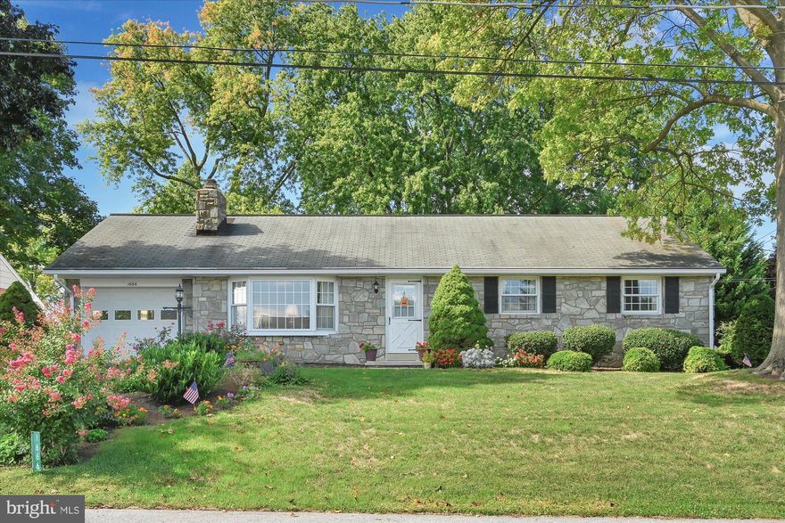 Well maintained ranch in Manheim Twp. within easy access to shopping, medical offices, etc., & downtown, route 30.
Lovely corner lot tastefully landscaped w/ patio & shed.  LR features hardwood fl & stone FP, formal DR,
huge lower level family rm w/ FP & cedar closet & 1/2 ba., light & bright 3 season rm w/ AC. 3BR on main living level & 2 full baths.