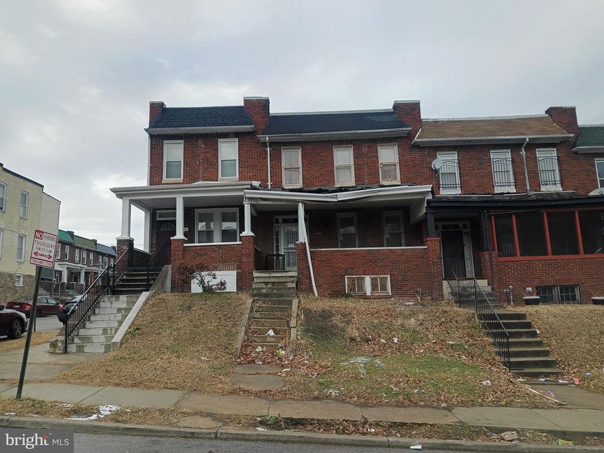ONLINE AUCTION: Bidding begins 2/2/2026 @ 10:00 AM. Bidding ends2/4/2026 @ 6:50 PM. List Price is Suggested Opening Bid. Deposit: $5,000.
 
This two-story porch front townhouse is located in the Northwest Community Action neighborhood within Baltimore City. Residents can enjoy nearby facilities and attractions such as the Coppin State University and Gwynns Falls Park. This property is vacant. The area provides convenient access to a major traffic artery, W North Ave, offering straightforward connectivity to surrounding parts of Baltimore and regional highways.