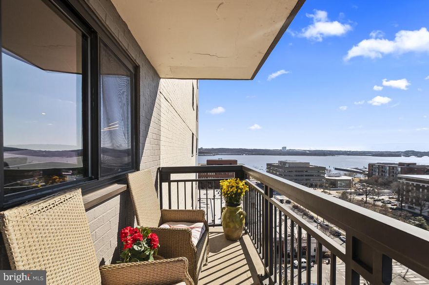 OPEN HOUSE...Saturday 3/28/2026 from 10 AM to Noon....Realtor assistant will greet you in the lobby....Spacious balcony has stunning river and city views...quiet corner unit...kitchen features updated appliances, quality kitchen cabinetry, and quartz countertops...new luxury vinyl flooring...bath updated with an elegant porcelain floor... the shower stall features contemporary subway tile and a mosaic floor....custom Elfa walk in closet...fabulous "Sputnik" chandelier in dining area...walk to shops, parks, and restaurants...city bus at corner...seller has spent almost $48,000 on upgrades making this condo home even more special....Super Home Warranty provided to new buyer(s) at settlement for one year...pet friendly..enjoy a roof top lounge...some lovely furniture items can convey for FREE with sale...please check with listing agents...also seller will consider help with buyer's closing costs...you need to see this condo home in person to appreciate the beauty and value....A WOW!