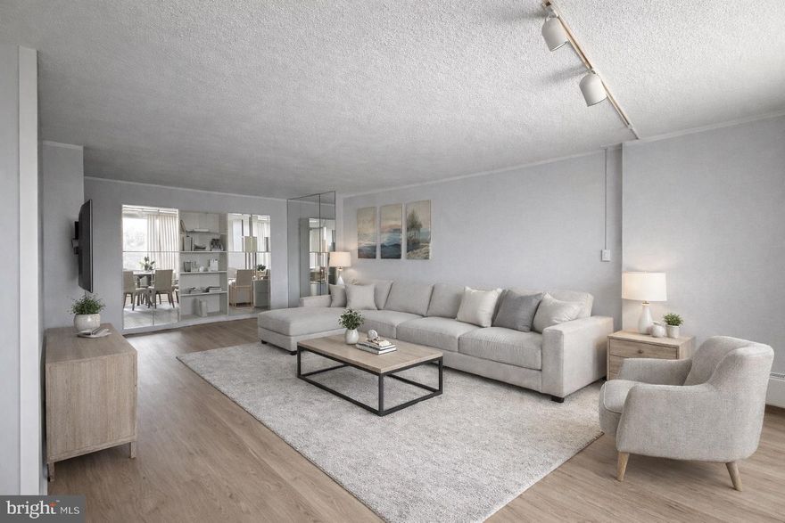 Welcome to this bright and spacious 1-bedroom, 1-bath condo located on the 10th floor, offering beautiful views and abundant natural light. This well-maintained unit features an open-concept living and dining area, a private balcony overlooking the community pool, and the convenience of in-unit washer and dryer.  A dedicated parking space is included (additional monthly fee), adding exceptional value and ease. Enjoy low-maintenance living in a prime setting with desirable amenities and elevated views. Condo fees cover all utilities (except cable), 24 hour security with gated entry, courtesy bus, tennis courts, professionally manicured grounds, library, TV and game rooms and The Green Hill Social Club are all available at THE GREEN HILL. Indoor and outdoor swimming pools and health club are also on grounds and available for a nominal fee. Conveniently located near shopping, major roads and public transportation. Two month's capital contribution due at closing. A $150 move-in fee and $500 elevator fee are charged for move-in. The $500 elevator fee is refundable if there is no damage. *photo contain virtual staging