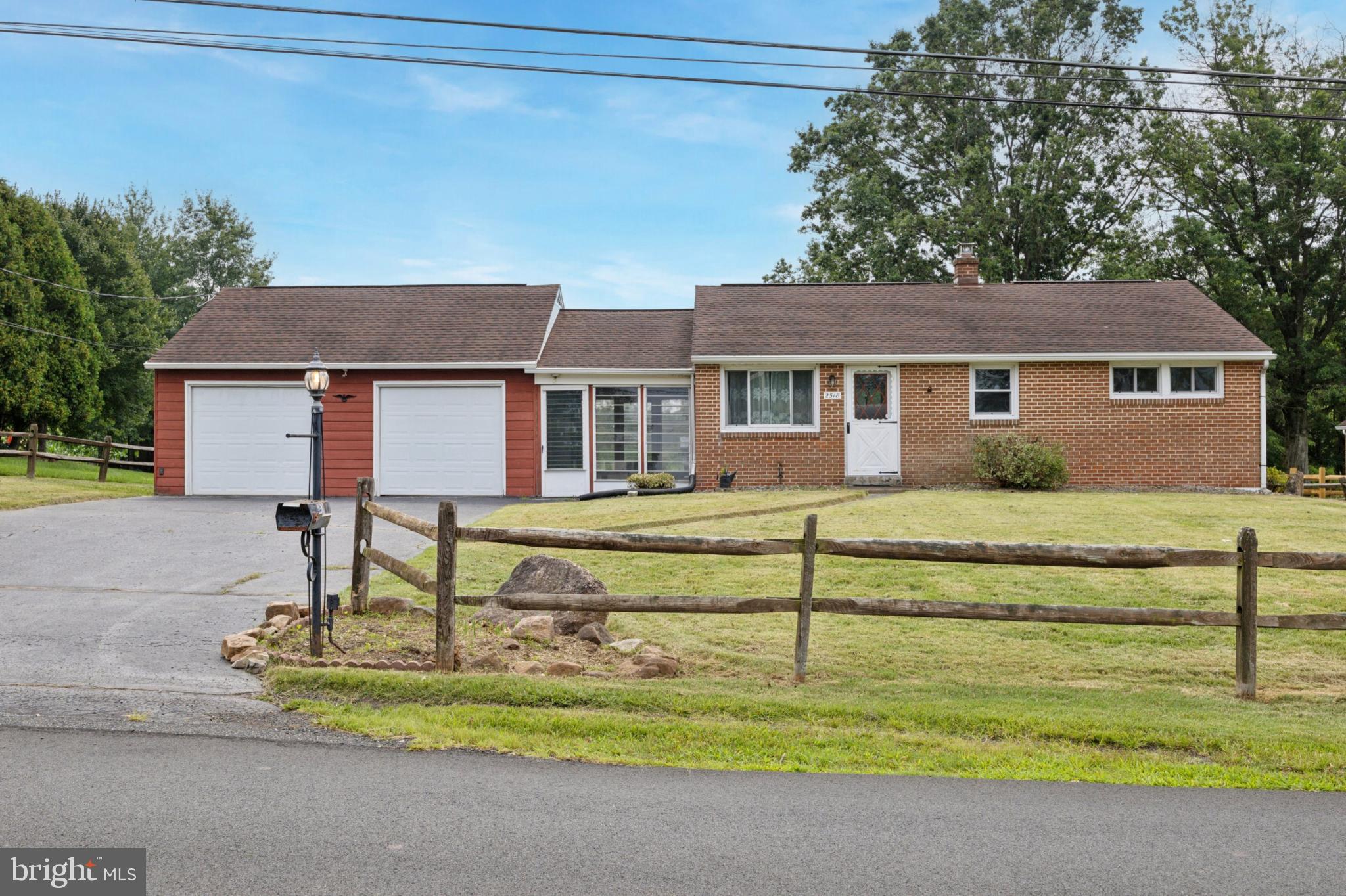 This charming 3-bedroom, 1-bathroom, Gilbertsville rancher, offers a solid investment opportunity in a desirable suburban location for homeowners or investors. The exterior features a traditional brick façade, complemented by a flat half acre lot, backing to farm fields, providing a serene backdrop for outdoor gatherings on the patio. The interior is a blank canvas, ready to be finished to your liking. The original hardwood floors are in great condition, running throughout the living room, hallway and bedrooms. The kitchen space has been gutted and ready for a new custom kitchen that suits the buyers needs. There is an enclosed breezeway between the garage and home, that could be refinished to living space. The basement has a newly installed waterproofing system. This level presents an excellent opportunity for customization, whether for additional living space or storage. There is also an attached two car garage with additional storage in the garage attic as well as a paved driveway that offers space for four more vehicles. While located in a suburban setting, this property is conveniently situated near local amenities, including parks, shopping, and dining options and still close to major routes for the commuter. With its peaceful surroundings and proximity to essential services, this home is a fantastic opportunity for anyone looking to enjoy suburban living while still being close to the vibrancy of community life. With no HOA fees, low taxes and a prime suburban location, this property is also positioned for strong rental demand or resale potential. This is a great property to capitalize on. Renovation loan or Cash buyer eligibility, property is being sold in as-is condition.