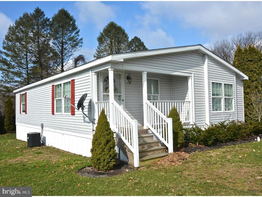 This spacious 3 bedroom, 2 full bathroom mobile home in Schuylkill Valley schools is truly a must see!  Some amenities include propane cooking and heating, a nicely sized laundry room, ample closet space, outdoor storage shed, and a front porch to enjoy morning coffee.  Lot rent/association fee also includes water & sewer as well as lawn maintenance and snow removal of common areas.  Schedule your showing today!