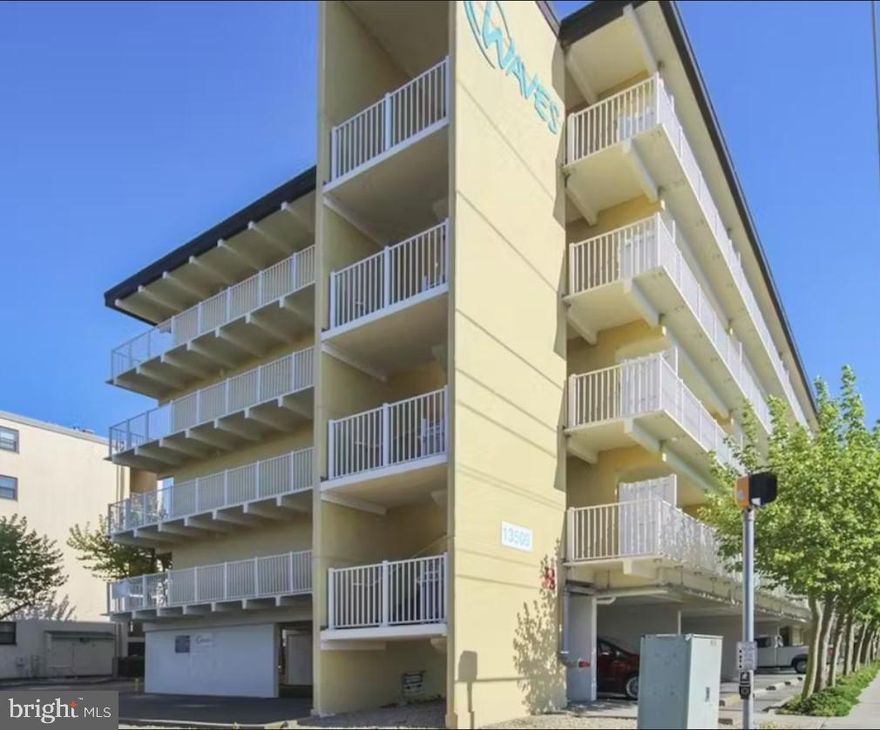 Enjoy the panoramic views and sunsets from this top floor, 2 bedroom, 2 bath end unit in North Ocean City. This ocean block condo features a living room/dining room, open floor plan with a large balcony which spans the width of the unit. Renovations in 2017 include new stainless-steel appliances, engineered laminate flooring, carpet and new full-size washer and dryer.  New hot water heater and window tint installed 2022. Building amenities include a heated indoor pool, elevator,  2 assigned parking spaces and plenty of additional parking. Additional storage locker and bicycle storage on first level. Owner/Agent.
