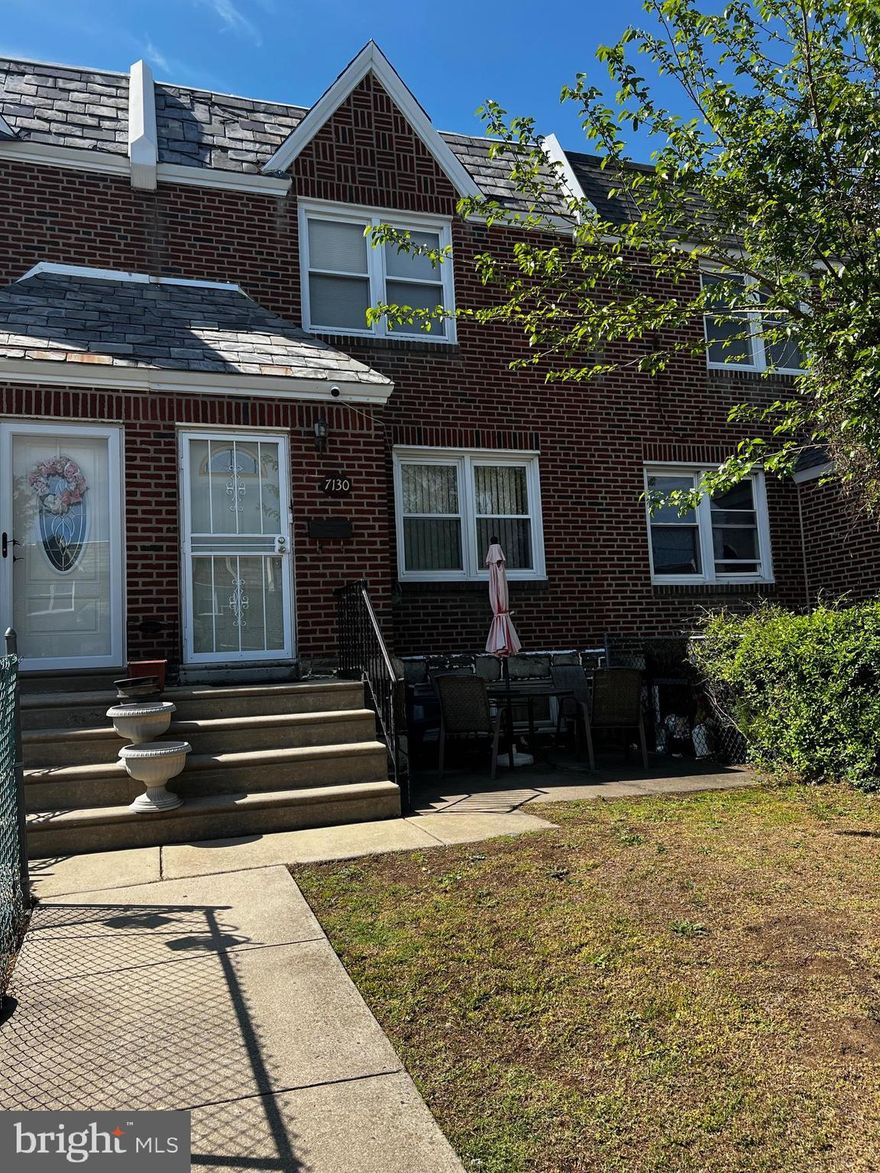 Well maintain row home in Castor Garden. Central air,  modern kitchen, finished basement with garage access.  Long term tenant in place, month-to month lease. Sold As-IS condition.