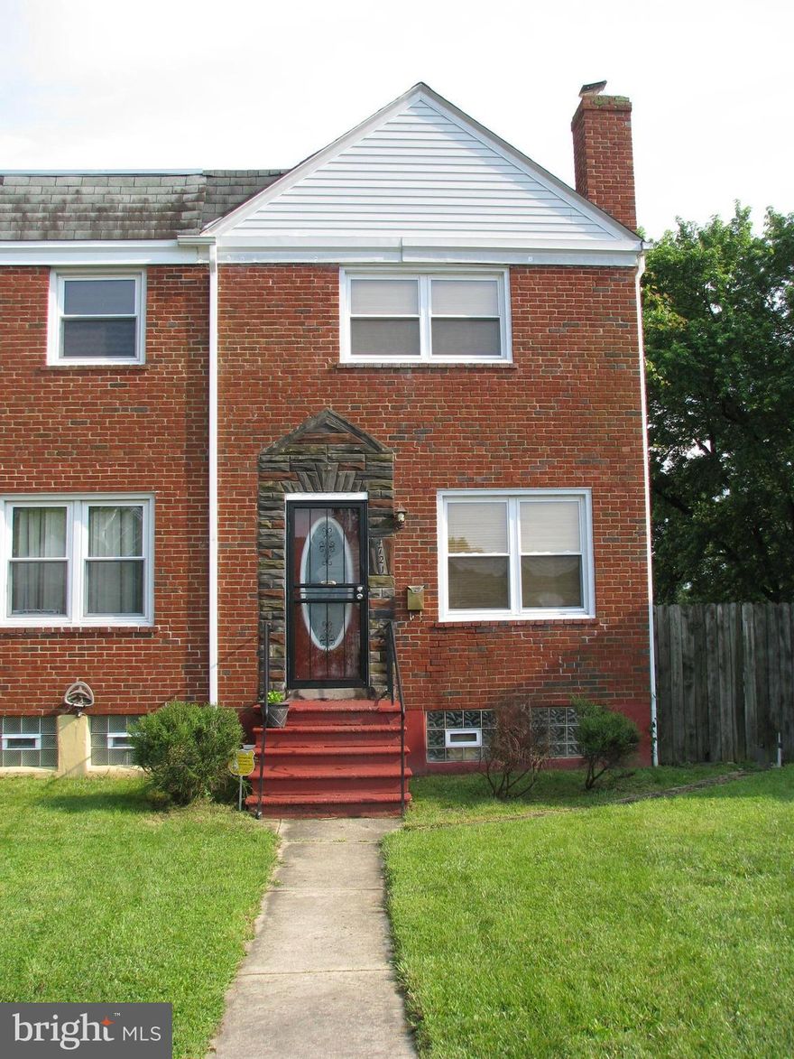 Lovely 3 bdrm 1.5 bath End of Group Brick Townhome. Refinished hardwood floors on main & upper level. Nicely sized bedrooms. Freshly painted in neutral colors. Updated kitchen w/lots of cabinet space. Replacement wdws & block glass. Deck & large fenced yard with parking pad. Lots of space for gardening & shed for outside storage. Central AC & washer dryer included. Home is a pleasure to show.