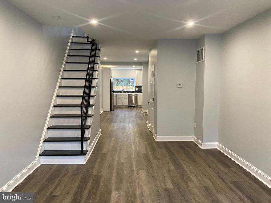 Welcome to Port Richmond! Open the door to the stunning open concept first floor! Recessed lighting,  wide open Living,  dinning,  and Kitchen space with half bath. Back door off the kitchen leads to a large wood fenced in yard. Upstairs you will find 3 bedrooms with full bath with tub. Back bedroom has built in shelving. Spacious dry sealed basement great for storage with washer and dryer. Central air throughout.
Tenant occupied until June 30th.