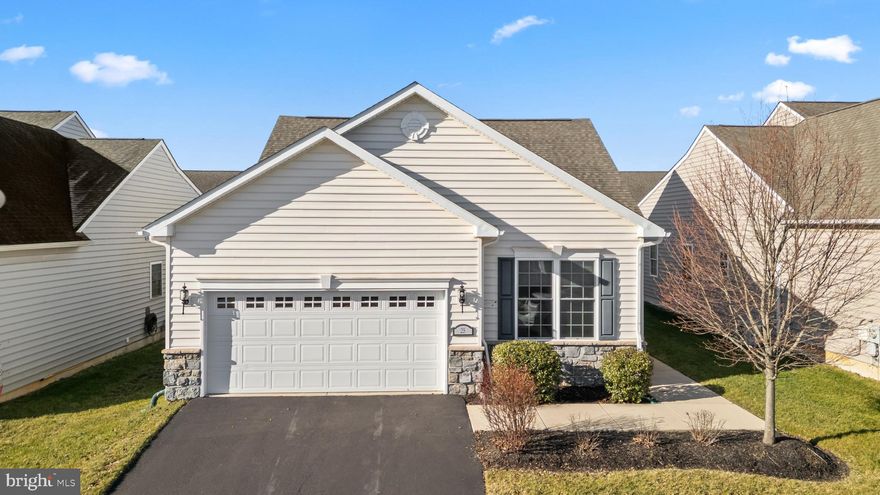 Welcome to effortless living at 25 Hengst Farm Lane, nestled in the desirable Villages at Eastridge community in Smyrna. Skip the wait and uncertainty of new construction and step right into this thoughtfully upgraded, move-in-ready home. Designed for easy one-level living, the open layout is enhanced by vaulted cathedral ceilings and abundant natural light throughout. The home features two generously sized bedrooms and two full bathrooms, including a spacious owner’s suite with a large walk-in closet and private bath. A bright, inviting sunroom offers year-round enjoyment and seamlessly extends the living space, while the expansive composite deck is ideal for relaxing or entertaining during warmer months. At the heart of the home, the kitchen provides granite countertops, a large center island, ample cabinetry, and gas cooking—perfect for everyday living and hosting guests. The living area flows effortlessly into the sunroom, creating a welcoming and open atmosphere. The second bedroom offers direct access to the hall bath, making it an ideal guest suite or home office. Additional storage is available via the interior-access crawl space. Residents enjoy a low-maintenance lifestyle with community-provided lawn care and snow removal, allowing more time to relax and enjoy all this home and neighborhood have to offer.