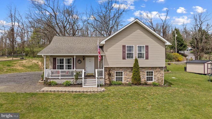 Charming 'farmette' is perfect for first-time homebuyers or anyone looking to embrace the charms of peacefulness of country living within reach of town amenities.   This lovingly maintained home has been updated with new stainless steel kitchen appliances, deck and pool.  The open living area and access to outside features make everyday living a pleasure.  Covered front porch overlooks the countryside and the back deck and pool area are great for outdoor enjoyment. Three nice sized bedrooms upstairs, including primary bedroom with full bath and walk in closet.  The finished lower level is a great flex space - use it as a home office, rec room or mancave.

The outdoor pens and hutches are perfect for hobby farming.  Whether you always wanted chickens for fresh eggs, or raising your own pigs or goats, this property is a manageable size.