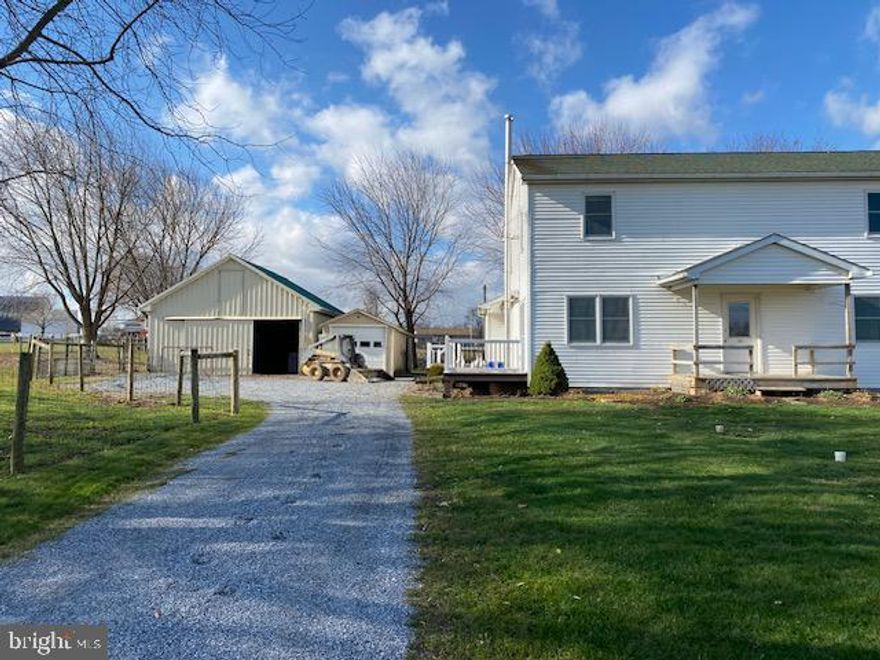 4 bedroom semi detached home situated on a beautiful country lot with optional 2 stall horse barn and pasture area. The main level features a large eat-in kitchen with stove , refrigerator, and pantry. Mudroom with laundry hookups and utility sink. Dining/living room, 1st floor master bedroom, and full bath. The upper level has an additional 3 ample sized bedrooms, plus attic storage.  All new windows and brand new  mini split heating and air system in each room. The 2 stall horse barn and pasture area is available for an additional $100/mo. Utilities paid by the tenant.