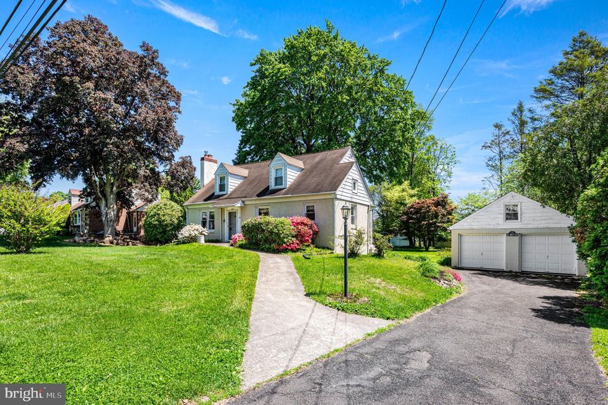 Welcome to 105 Village Drive — a charming and meticulously maintained 3 Bed 1.5 Bath Cape Cod tucked away on an oversized lot in the highly desirable Feasterville section of Bucks County within the Neshaminy School District. Lovingly cared for by the same owner for decades, this 1,600+ square foot home offers timeless character, pride of ownership, and an incredible opportunity for its next chapter. Situated on over half an acre, the property provides a rare combination of privacy, mature landscaping, and outdoor space that is increasingly difficult to find. From the moment you arrive, the curb appeal stands out with its classic architecture, expansive driveway with ample parking, detached two-car garage with bonus storage space above, and beautifully maintained grounds. Inside, the home offers warm and inviting living spaces filled with natural light and original charm throughout. The spacious living room features a wood-burning fireplace and flows directly onto the cedar deck, creating a seamless indoor-outdoor living experience perfect for relaxing or entertaining while overlooking the incredible backyard setting surrounded by mature trees. The first floor includes a convenient bedroom and full bathroom, while the second floor offers two additional spacious bedrooms and a half bathroom. The large basement provides excellent storage and is ready to be transformed into additional living space with your finishing touches. Whether you are looking for a home to move right into or one where you can gradually modernize while preserving its charm, 105 Village Drive presents an outstanding opportunity in an established neighborhood with quick access to major roadways, shopping, restaurants, and everyday conveniences.