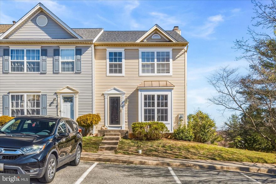 Experience the perfect blend of upgrades and scenery in this stunning end-unit townhouse in Hannover! This meticulously maintained home features significant recent MAJOR upgrades, including a new roof (2022), HVAC (2019), water heater (2017), and fresh flooring throughout basement (2017), kitchen (2022), bedrooms (2022) and stairs (2022).  The entire home has just been painted, walls and ceilings! The main level shines with hardwood floors and a spacious living/dining area that leads to an expansive 24 x 14 deck—ideal for outdoor entertaining. The primary suite offers a walk-in closet and a full bath with a separate tub and shower, while the second and third bedrooms feature a unique adjoining door perfect for a home office or nursery. Those bedrooms could easily be drywalled for the discerning owner who desires more privacy in the secondary bedrooms.  A fully finished walk-out lower level opens to a large backyard. Minutes from downtown Frederick’s premier shopping, dining, major commuter routes and Ballenger Creek Park. Walk to the park, Wawa, close to Dutches Daughter and Urban Air. Welcome Home!!