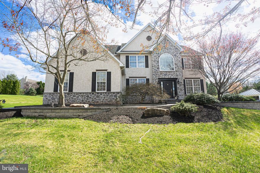 Welcome to 1127 Wendler Circle in Martins Farm, a highly sought-after community within the award-winning Owen J. Roberts School District. This Rotelle-built home has over 3,000 square feet of living space with a long paved driveway that takes you to your 2-car attached garage. As you walk to the front door, you will immediately notice the beautiful EP Henry stone hardscape, professionally maintained lawn, and mature landscape. Inside you are welcomed by a large entryway with high ceilings and natural sunlight from the large windows above the front door. Immediately you notice how well-built the home is with crown molding and upgraded finishes throughout. This home is spacious and has an open floor concept. To your right is the formal living room and to your left is the formal dining room where both are finished with crown molding and wainscoting. Behind the living room is a bonus room with double French doors and a built-in bookshelf that is currently being used as an office. The 2-story family room is incredible with a wood fireplace and open flow to your expansive gourmet kitchen, with an eating area, which makes it perfect for larger gatherings. A chef’s dream with high-end stainless steel appliances, granite countertops and a large granite island, a large pantry, plenty of counter space, and high cabinets. Off the kitchen is your mudroom equipped with a utility sink and laundry area with separate doors to access your garage and driveway. Upstairs is your sleeping area which can be accessed using the front or rear stairs off the kitchen. The upper level features 4 bedrooms and 2 full bathrooms. The massive owner’s suite has two walk-in closets and a recently upgraded ensuite bathroom with double vanity sinks, a tile shower, and a soaking tub. The perfect haven to end your day. The lower level offers a massive full unfinished basement with endless potential. Head out back using the door from the kitchen which takes you to your aesthetically pleasing and sophisticated outdoor living space. Enjoy the views from your durable and elegant EP Henry stone patio complete with retaining walls surrounding your in-ground saltwater swimming pool. Your guests will envy the natural and inviting area you have for relaxation and entertaining. You can tell no expense was spared on this project.  Additionally, the spacious grass area is perfect for your countless outdoor entertainment needs for both people and pets. Move in with some peace knowing that a new HVAC system and water heater were recently installed. Furthermore, this community has no HOA/fees. Schedule your showing for this must-see home!