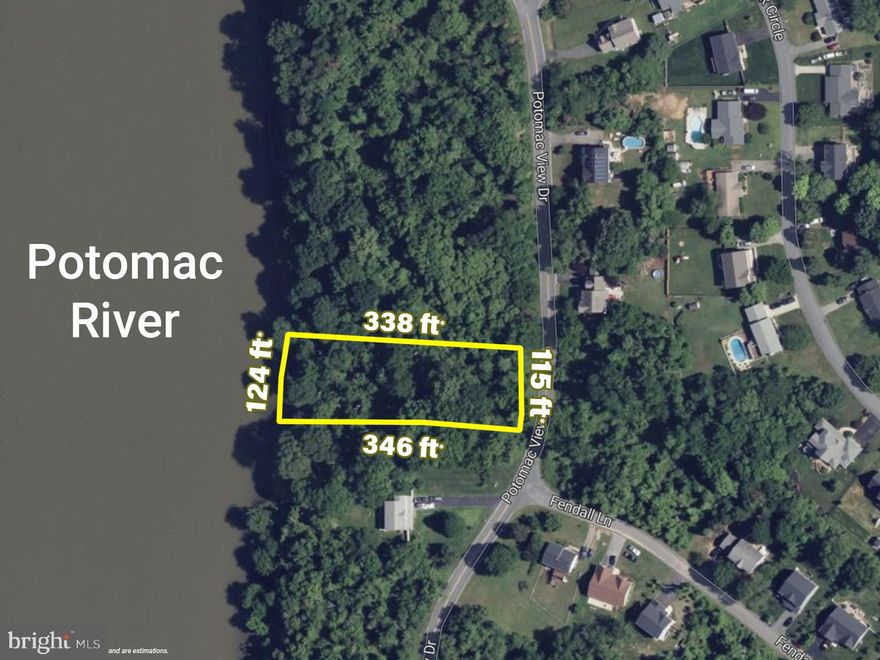 ONLINE AUCTION: Bidding begins 1/5/2026 @ 10:00 AM. Bidding ends 1/7/2026 @ 12:10 PM. Deposit: $10,000.

This 0.91-acre waterfront parcel on Potomac View Drive offers a tranquil residential setting along the Potomac River, with direct visual access to the water and natural surroundings. It is conveniently located near U.S. Route 301 via MD 257, and within a mile from the esteemed Swan Point Yacht & Country Club golf course. This is a lot of land. The highlighted parcel boundaries may not be entirely accurate, please refer to parcel's plat for parcel boundaries.