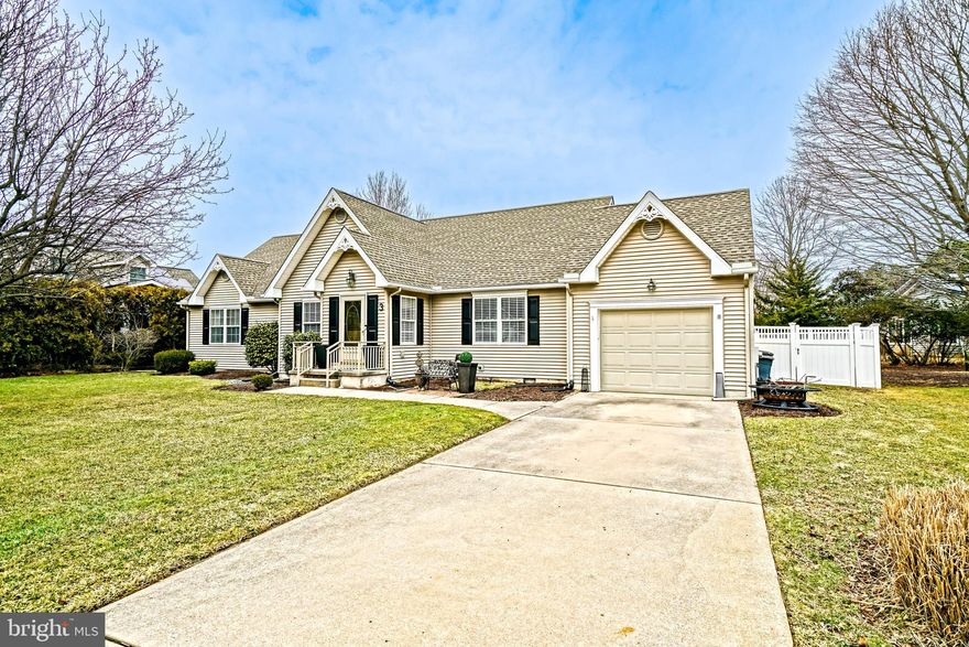 LOVE WHERE YOU LIVE IN POPULAR PILOTTOWN VILLAGE! Nestled within the town limits of Lewes, this pristine 3-bedroom, 2.5-bath home offers the ultimate in effortless single-level living within easy reach of the public boat ramp (less than 1 mile), downtown shopping & dining, and the beach! From the moment you enter, you are greeted by a welcoming living room and a cozy sitting area featuring soft coastal tones and abundant natural light. The heart of the home is the spacious eat-in kitchen, boasting warm wood cabinetry and stainless steel appliances, which flows seamlessly into the dining room. Retreat to the primary suite, complete with a large walk-in closet and private ensuite bath. The true showstopper is the light-filled sunroom, a peaceful sanctuary with skylights that overlook your private, fenced-in backyard and deck with outdoor shower. 

Whether you're working from the dedicated home office or hosting guests in the well-appointed bedrooms, this layout handles it all with ease. Experience endless enjoyment just a short walk from Historic Lewes shopping, world-class dining, and the scenic waterways that define the "First Town in the First State." Don't miss your chance to enjoy the natural beauty and coastal lifestyle of Pilottown Village - Call Today!