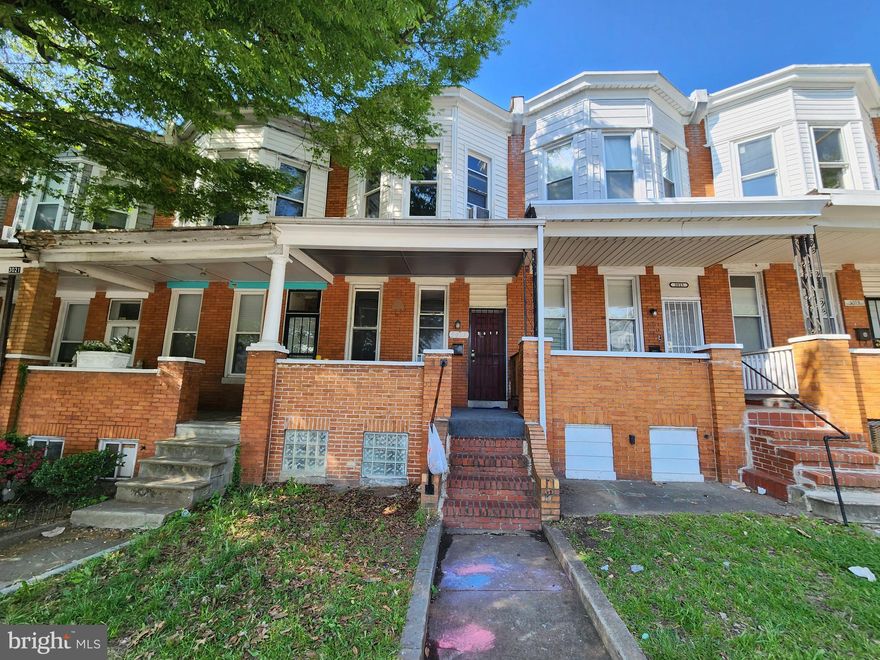 ONLINE AUCTION: Bidding begins 07/03/2025 @ 10:00 AM. Bidding ends 07/07/2025 @ 11:50 AM. List Price is Suggested Opening Bid. Deposit: $15,000.

Spacious, 2 Story Porch Front Townhome Located in the Belair-Edison area.
BLOCKS to many attractions including Erdman Shopping Center,
Belair-Edison Crossing, Clifton Park, Clifton Park Golf Course,
as well as the many shops, restaurants, & businesses located along Belair Rd.
Convenient Access to Major Traffic Artery MD Route I (Belair Rd).
1,288 Above Grade SF. Property is Rented.