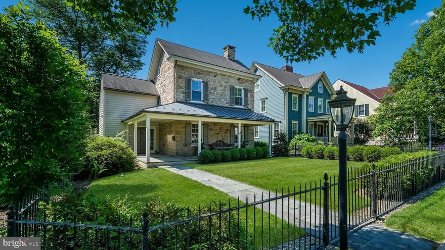 You are buying more than a home....You are buying a Lifestyle!  Welcome to your dream home, located on Historic Doylestown's East Ashland Street, where history and modern luxury converge! This spacious 4 Bedroom, 2 1/2 bath home has been beautifully restored by the renowned Jarrett Vaughn Builders, meticulously preserving the property's historic character while creatively incorporating today's luxurious amenities. From the moment you step thru the gate and onto the wraparound porch, you will be captivated by the intricate details that went into the restoration of this very special Doylestown Historic home! With over 3400 sq feet of living space, the "main house" offers generous rooms adorned with period moldings, wood floors and a great flow for entertaining and family living.  Living Room with fireplace, Dining Room with stunning fixture and custom built-ins, Family Room with another fireplace and French doors to side porch, main floor Laundry Room with custom cabinetry. The gourmet Kitchen blends seamlessly with the home's historic character featuring state-of-the-art appliances, custom cabinetry, stone countertops, center island with cherry countertop and breakfast nook with walls of windows looking out on the side patio and gardens. The second level of the home offers wood floors, loft area with built-in desk and entry to 3 spacious bedrooms and an updated hall bath. The stunning, spacious and sunny primary suite with lovely bath offers a wonderful retreat.  Gorgeous wood floors and ample closet space adorn each bedroom. Steps up to the 3rd floor bring you to the charming 4th bedroom with custom built-ins and angled ceiling with rustic wood beams. The driveway is shared with the neighbor, see documentation provided. There is an attached 2 car garage and parking in the rear of the house. The extensive rear yard is truly breathtaking offering lovely gardens and specimen plantings as well as a greenhouse and potting shed!  ** Follow the steppingstones to the rear yard where you will find the amazing Cottage/Pool Cabana that has been completely renovated offering living space, partial Kitchenette, full Bath, storage and more.  Patio space, gardens and steps down from the Cottage/Pool Cabana lead you to the 50' x 10' Sundance lap pool complete with retractable safety cover, surrounded by patios and exquisite gardens.  The side yard showcases the fabulous stone wall of the Michener Art Museum, adding to the charm and character of this incredible Doylestown Boro property! 146 E. Ashland offers an incredible location in town convenient to the Cultural District, library, museums, Burpee Playground, the transportation center and all of the wonderful shops, cafes, theater and restaurants Doylestown, the county seat of Bucks County, has to offer!  Showings start at 4pm on Friday, June 14th. Furnishings may be included in the sale if interested. This truly is one of those very special Doylestown Boro Homes!