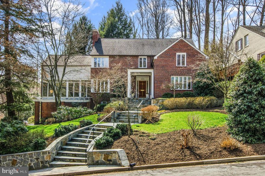 Westmoreland Hills! Wonderfully expanded and maintained 5 BR/3.5 BA home. 4550 sq feet of spacious & light filled rooms w/ exceptionally  large foyer, hallways and baths! Special features & upgrades throughout including: original random-width oak flooring, European inspired sunroom, wood- fired pizza/bread oven & grill on magnificent terrace. Walk to shops, parks, & the Capital Crescent Trail.