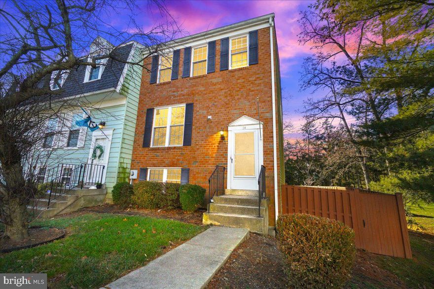 Welcome to this charming end unit townhouse in Walkersville, Maryland. This lovely home features a stylish brick front and a beautiful 6-foot fence, offering both curb appeal and privacy.

Inside, you'll find a modern, open layout with a recently updated kitchen boasting fresh olive green cabinets and a white appliance combination. The home is adorned with new laminate flooring and fresh carpet and paint throughout, creating a warm and inviting atmosphere.

The living room boasts a cool built-in TV center and gaming area, while the bright light and ceiling fans add to the comfort and appeal of this home. The master bedroom includes an private bathroom and dual closets, offering both convenience and style.

In addition, the fully finished basement provides extra living space and leads to the outside, where you'll find a serene backyard oasis within the privacy of the 6-foot fence.

This townhouse is not just a home, it's a renewed lifestyle in a wonderful community. Don't miss the opportunity to make it yours!