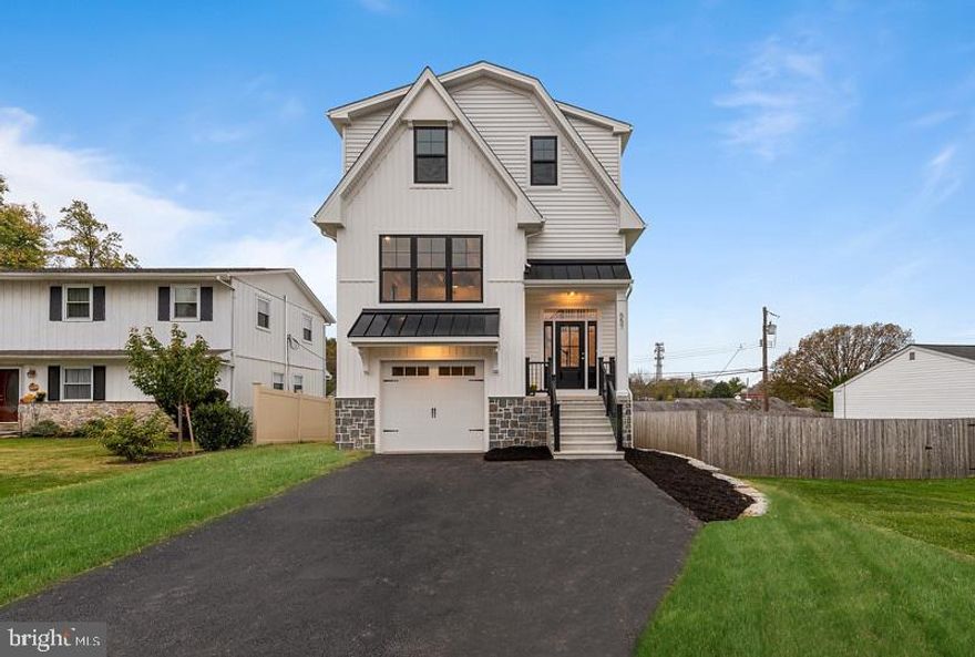 Too many UPGRADES to mention.  See "finishes" under the documents icon. New construction in the heart of Newtown Square! This architecturally distinctive, custom-built Modern Farmhouse offers 3 bedrooms, 2.5 baths, and an open, thoughtfully designed floor plan with high-end finishes throughout. The exterior showcases horizontal and vertical vinyl siding, accented by white corbels and a real stone facade. A split-level entry provides access to a finished lower-level family room/study and access to the attached one-car garage.The main living level features hardwood floors, crown molding, 5" baseboards, a coffered ceiling in the living room, and a modern fireplace. The gourmet kitchen boasts shaker-style cabinetry, granite countertops, stainless steel appliances, a large island with seating, and an adjacent formal dining room. A powder room, walk-in pantry, and access to the large deck overlooking the backyard.Upstairs, the spacious primary suite complete with accent wall including a walk-in closet and a beautifully tiled en-suite bath. Two additional bedrooms, a full hall bath, and a second-floor laundry room offers comfort and convenience.  Flat and fenced in yard.  Whether you're in the mood for upscale cuisine or a casual evening at one of the area’s charming local breweries, Newtown Square delivers a vibrant culinary scene just minutes from your doorstep.  Embrace an active, nature-filled lifestyle with access to some of the region’s most beautiful parks and green spaces. Enjoy scenic walks, fishing, or peaceful picnics at Tyler Arboretum, Ridley Creek State Park, The Willows Park, and Rose Tree County Park, perfect spots to relax, explore, and soak in the fresh air.  
Home is not yet built, but is available to tour. Photos are of similar homes by the builder.   Estimated delivery Nov-Dec 2025.  Taxes have not yet been assessed. Click on the "document" icon to view floor plan, finishes, site plan, kitchen plan, appliances, and lighting.  Click on the "movie camera" icon to view the video of the home built at another location.