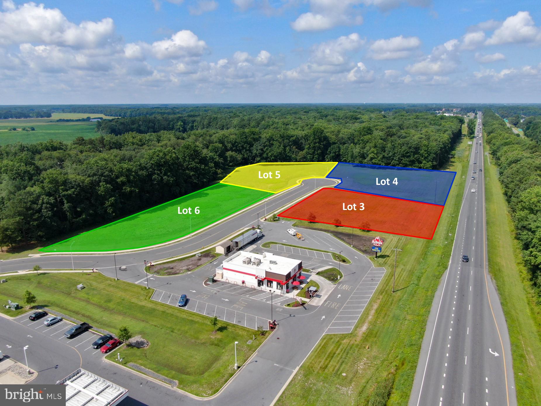 SELLER IS MOTIVATED and has reduced price! RT 50 FRONTAGE, UTILITES ON-SITE! Commercial lots totaling +/- 12.42 acres available for purchase within Moore View Business Park in Salisbury, Maryland. Lots priced per acre - contact broker for details. Located east of the Route 50 / Route 13 interchange, this land is situated at the lighted intersection of Ocean Gateway and Walston Switch Road. With excellent visibility and highway frontage, Moore View Business Park is prime for office, warehouse, and/or retail development (fast casual restaurants, professional/medical office users, etc). Join Royal Farms, Arby's, WorWic Community College and more! Lot lines and acreage are an approximation - pending final subdivision.
PRICE PER ACRE! Lot 3: $275,000 per acre; Lot 4: $215,000 per acre; Lots 5-6: $139,999 per acre.