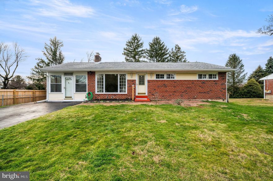 95 Patricia Place is a lovely, well maintained, three bedroom, two full bath ranch style brick home, located in the desired Highmeadow neighborhood in Middletown Township. The house has a comfortable living room with hardwood floors, a large picture window, and a wood burning fireplace. The dining room area, with hardwood floors, is connected to a very roomy kitchen with space for a breakfast nook. The kitchen also has washer and dryer hookups ready for the convenience of a main floor laundry setup. The primary bedroom is spacious and it has an ample closet with mirror bi-fold doors, a nice touch. The primary bedroom en-suite bathroom has a convenient tiled walk in shower. The second and third bedrooms on the main floor are well sized and feature hardwood floors and ceiling fans. The bonus room on the main floor, formerly part of the original carport, has its own entrance and it can be transformed into a lovely sunroom. The basement is finished and it consists of a large open room perfect for a media or a recreation room. A separate room is carpeted and it has double closets with mirror bi-fold doors, a perfect secluded place for a home office. Every room on the main floor has a ceiling fan which help reduce energy costs during the summer. The basement also has a laundry room with a utility sink and hookups for a washer and dryer. A very handy large storage room can be found right off the laundry room in the basement. Recent updates include a new oil tank, a 200 amp electrical system with a Generac backup generator, a newer furnace and hot water heater. Please note that the bonus room is not heated or air conditioned. The west-facing backyard has a paver patio big enough for entertainment during the long summer nights.