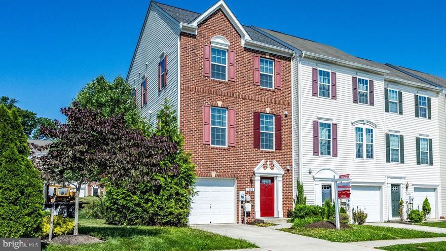 Welcome to this beautiful former model home,  one of the largest one-car garage end unit townhomes in Tanyard Springs. Enjoy a prime location with an open common area to the left and close proximity to one of the  community pools, clubhouse, tennis courts, dog park, and playground. The home features a new roof with 30-year architectural shingles. On the entry level, you'll find a half bath, inside access to the garage, and a family room that leads to the back yard concrete patio . The second level's open floor plan is covered with hardwood flooring and  includes a spacious kitchen with a large island, dining area,  granite counters, stainless steel appliances, recessed lighting ,  ample natural light, and sliding doors that lead to the rear deck.  The upper level features a  master suite with tray ceilings, full bath with dual sinks, soaking tub, and separate shower. It also  includes two additional bedrooms, a full bath, and a laundry room. Additional Community amenities include a 24-hour gym, community garden, a second pool and playground,  basketball courts, bike trails, and more. Conveniently located near Fort Meade, NSA, BWI Airport, Baltimore, Annapolis, and DC. All you need in one place. Get your showing today.