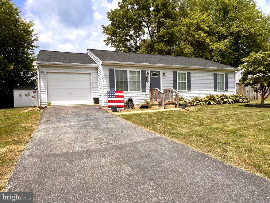 This adorable 3 bedroom, 2 full bath rancher in Robelei is one-level living at its finest!  The home is situated in a PRIME location, close to the brand new Ranson Elementary School, lots of industry, as well as all major commuter routes into Maryland and NoVa.  The home features 3 generously sized bedrooms and two full bathrooms, and the roof was just replaced in April (and comes with a warranty)!  Other features include a newer air handler that was installed in the crawl space in 2021 (all the insulation in the crawl space was replaced at the same time), and there is a large newer shed in the back yard.  All new appliances were installed in 2020, as well as a new deck!  The home also boasts beautiful LVP flooring and upgraded countertops.  Bring your buyers - they do not want to miss this one!