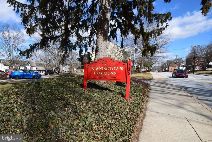 Top floor condominium in building B offers scenic park views of the pond in the vibrant borough of Downingtown. This beautiful 1 Bedrm, 1 bath home is close to stores, restaurants, & transportation, yet it's your escape from it all. Open the windows and enjoy the spring with blooming trees and birds singing, location close to walking trails and parks. Open floor plan has a large family rm area connected to updated kitchen w/ cherry cabinets, Corian countertops, tile backsplash & newer appliances. A/C wall units have been upgraded. Bathroom has white sink cabinet, tile walls, & oversized tile flooring, adjacent to large Bedrm w/ ample closet space. You’ll love the convenience of owning in the Downingtown Commons Condominiums with an outdoor courtyard & pool. Low association fee includes common area maintenance, building exterior, landscaping, snow removal, trash, heat, water, and sewer! Basement has laundry room facilities & shared storage space. Move right into this affordable opportunity for home ownership.