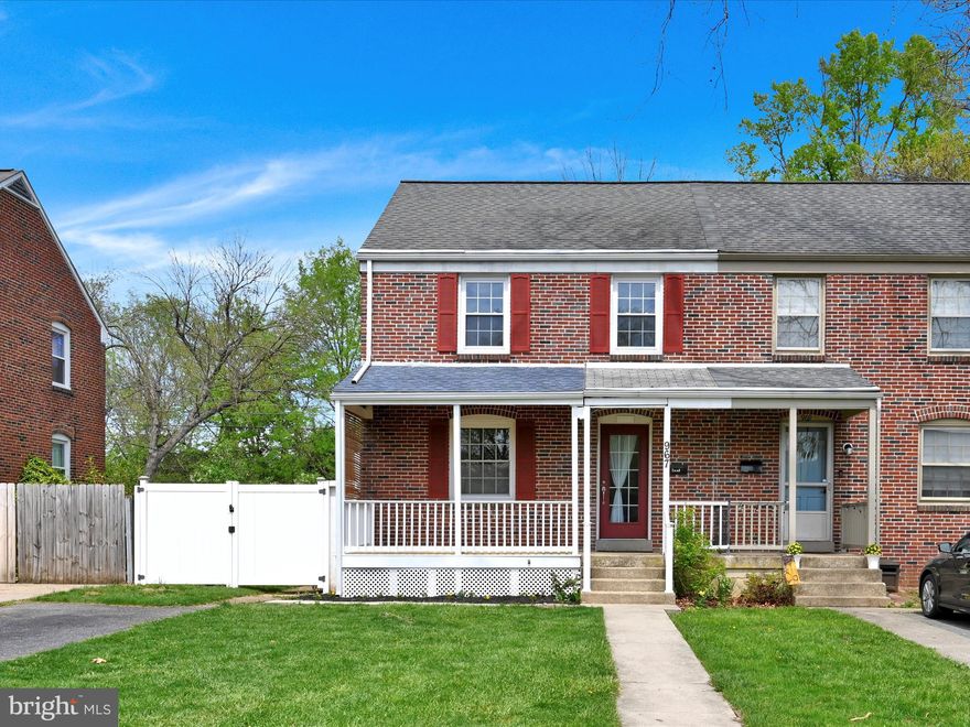 Next to everything for next to nothing! This brick semi has large bedrooms & beautiful hardwood floors. The kitchen features a stylish tiled backsplash & the updated bathroom offers a modern touch. The finished basement provides additional space. Stay cool with central A/C & appreciate the replacement windows. Step outside to a relaxing covered deck, a private fenced yard & off-street parking. Click the Virtual Tour to take a 360-degree walkthrough.