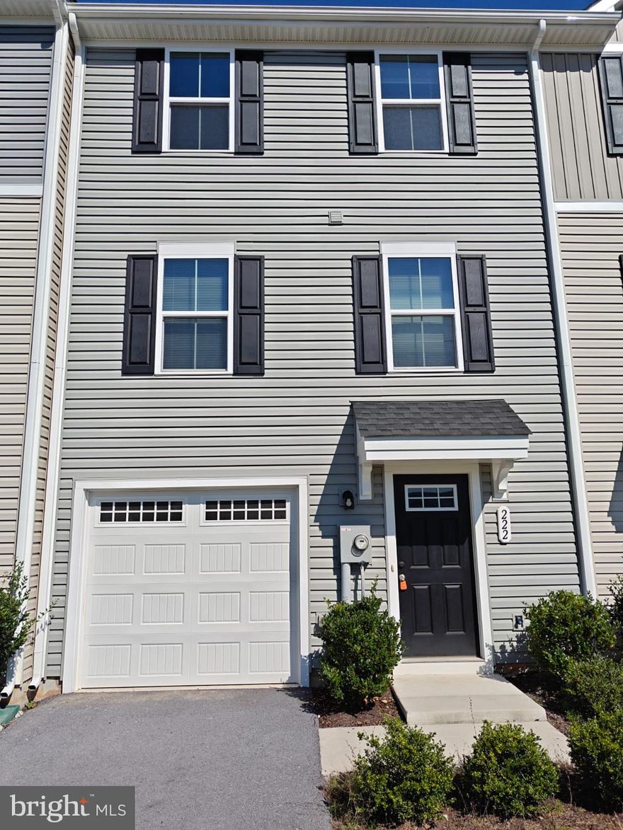 Located in the community of The Lakes at Martinsburg. This newly built (2020) townhome features 3 Bedrooms, 2.5 Baths. Perfect commuter location with easy access to Route 9 and I-81. The highlight of this townhome includes an open concept floor plan between the living/kitchen/dining on the main level. In addition to an on-demand hot water system, this property comes with the added advantage of a water softener, a backsplash and pantry in the kitchen, a reading nook located on the walk-in level,  The finished rec room could easily be used as a multi-purpose space like an additional small bedroom or office space. Front side access Attached Garage with Long Driveway for parking your cars. Gas community. Washer and dryer in unit. Pets are allowed. Security deposit and first-month rent upfront. Call to schedule your private tour!
