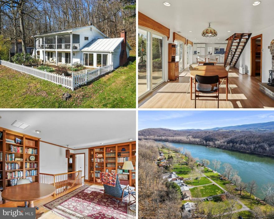 Situated on a peaceful stretch of the Potomac River, this unique property spans 0.69 acres across four parcels, offering a serene escape with direct water access. This three-bedroom, three-bathroom home with a spacious family room, characterized by its cathedral ceilings and exposed beams, creating an open, airy feel. Large windows frame the stunning river views, making it a beautiful backdrop for relaxing and entertaining.   Perfect for reading, working from home or quiet moments, the upper library lined with custom bookshelves will be your haven.  The property’s charm extends to its outdoor offerings. Deep water allowing for various water sports such as kayaking, jet ski and boating. With the community boat ramp, your days can be filled on the water, fishing, or simply enjoying the river. Additionally, the unique advantage of owning waterfront lots here means you have the option to add a private dock, enhancing your connection to the water and offering endless opportunities for water activities right at your doorstep.  Living in this community also means embracing a lifestyle where nature and convenience meet and the promise of river adventures adds an unparalleled dimension to your home.