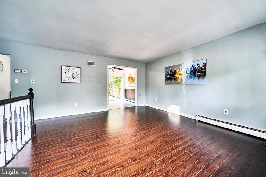 JUST LOWERED $10,000! OPEN HOUSE SUNDAY 1-4PM***-JUST RENOVATED-TURN KEY*** Large home with 3 bedrooms on main level and 1 room can use as bedroom in a FULLY FINISHED basement with rec room, laundry room, and work space. BRAND NEW floors, paint! ROOF and concrete DRIVEWAY are less than 1 year old. HEAT PUMP, central, less than 5 years old.. WATER HEATER 2 years old. Walk out from kitchen onto a Large deck that leads downstairs. Basement walkout onto patio. Fully FENCED with a shed in backyard, backs to trees, very private. Conveniently located near 95. Come visit this home at anytime! Contractor estimate just $5k to turn basement half bath into full bath!