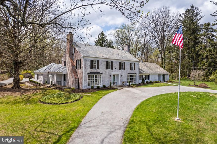 Perched atop L'Hirondelle Club Road, in the heart of Ruxton, sits a classic Colonial beauty that has been loved by the same family for over 50 years. Going far beyond "lovingly maintained," the current homeowners have been meticulous on the upkeep, care, and improvement of the property. Situated on over an acre and a half, every box on your list is checked off here. The main home consists of 4 bedrooms, 2 full baths, and 2 half baths. A bonus apartment contains an additional bedroom and bathroom. Entering the central hall colonial, the foyer is flanked by a cozy den to the left and a spacious living room to the right. Both rooms feature wood burning fireplaces and huge bay windows, allowing tons of natural light to flood each room. A bonus in the wood paneled den is a quintessential mid-century closet bar. The eat-in kitchen and attached butler's kitchen have been updated and offer an enormous amount of storage space. Depending on one's needs, the butler's kitchen could be reimagined to expand the main kitchen or possibly add a spacious mudroom & laundry room just off the attached two car garage. A formal dining room is large enough for full scale family gatherings and even your largest pieces of furniture. The oversized rear patio, sure to be a favorite of both family and friends alike, leads out to a fabulous pool and backyard- the ideal summer hang out. Upstairs there are four spacious bedrooms and two full bathrooms. A laundry room on this level could easily be converted to a 3rd full bathroom, depending on ones needs. The lower level is partially finished and includes a half bath, wine room, and endless storage. It is otherwise a blank slate depending on your needs. But that's not all. Sharing a wall with the main house, but otherwise self sufficient, is a separate standalone apartment which was constructed in the same manner and with the same quality as the main house. The guest apartment / in-law suite is perfect for grandparents, live-in help, out of town visitors, or whatever your needs may be. It is more than your typical "in-law suite." It is truly a second home, complete with generously sized living & dining rooms, kitchen, office, screened in porch, bedroom and bathroom- all on one level. Being forward thinking, the homeowners have made huge investments to ensure the house is energy efficient. The recently installed geo-thermal system keeps utility costs astonishingly low year round. With the convenience and privacy that this Ruxton location offers, it is clear why homes in the neighborhood are in high demand and do not last long!