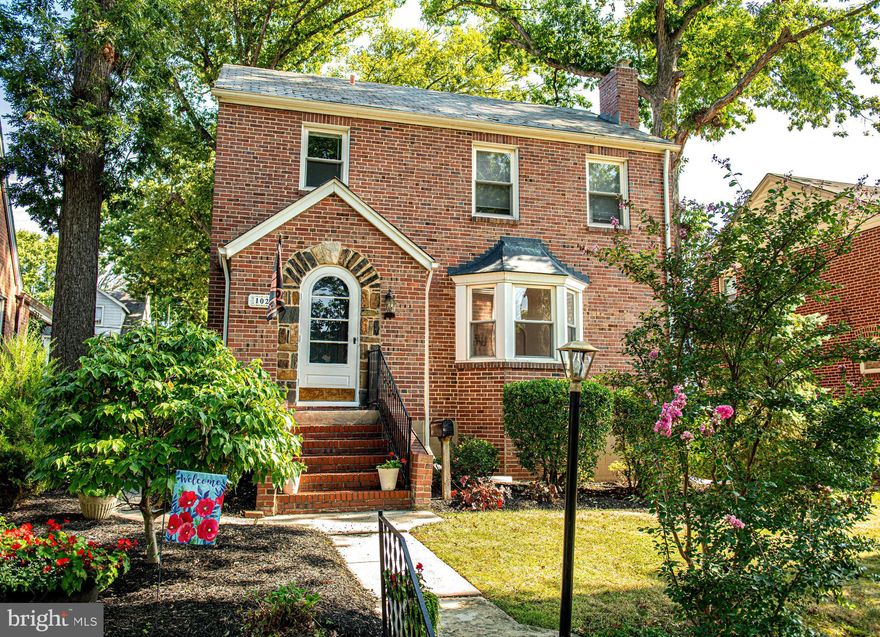 INCREDIBLY CHARMING!  This all-brick home with a detached brick one car garage in Overlea Manor will delight!  You will find charm and character, and superior craftmanship throughout!  102 Manor Avenue features three bedrooms and two full bathrooms including three fully finished levels providing generous living square footage.  The arched front door entry is repeated in the foyer at the living room and kitchen entryways.  The abundantly spacious living room has built ins, newly refinished original hardwood flooring and a wood burning fireplace that may possibly be converted to a gas burning fireplace.  A formal dining room with chair rail, newly refinished original hardwood floors and stunning double glass French doors leading to the spacious exterior screened porch are in keeping with the charm and architecture of this lovely home!  The kitchen is nicely appointed with ample cabinetry, brand new flooring and brand-new stainless-steel appliances.  There is an adorable "hidden" and easily accessible pantry at the top of the staircase leading to the lower level.  The upper level of this home is notable for brand new stair and hallway carpet, three amply sized bedrooms with original hardwood flooring and a full vintage style bathroom!  The primary bedroom has a spacious and unique closet that has both front and rear space, doubling the size.  The home is flooded with natural light throughout and is sunny, bright and cheerful.  The finished lower level would be perfect as a family or recreation room for the new family!  An additional finished room in the lower level could be an office or could be finished for use as a fourth bedroom!  A full bathroom, storage area, and laundry area complete this level.  There is a rear exit from the lower level to the nicely landscaped rear garden!  The main level screen porch measures 17 X 7.5 and is perfect for dining, relaxing and enjoying the majestic oak trees and outdoors!  AND, the all-brick detached garage with attic located in the rear of the home, is an amazing bonus!  It provides private parking and ease of access to the home as well.  The updates in this home are numerous and include:  new lighting throughout the home, newly refinished main level hardwood flooring, new kitchen flooring, brand-new stainless-steel kitchen appliances, new garbage disposal, new carpet on the stairs and hallway upper level, HVAC 2019, new basement waterproofing system with lifetime warranty and is transferrable to the buyer, termite treatment recently completed, new gas 40 gallon water heater, new 20 amp electric panel, new aluminum flex liner in furnace and water heater flue, recent update to slate roof with three new copper vent pipe flashing and replacement of slates required in roofing field and the list goes on......  Come for your personal tour and see the master craftsmanship while you experience the charm of this lovingly maintained home 102 Manor Avenue.