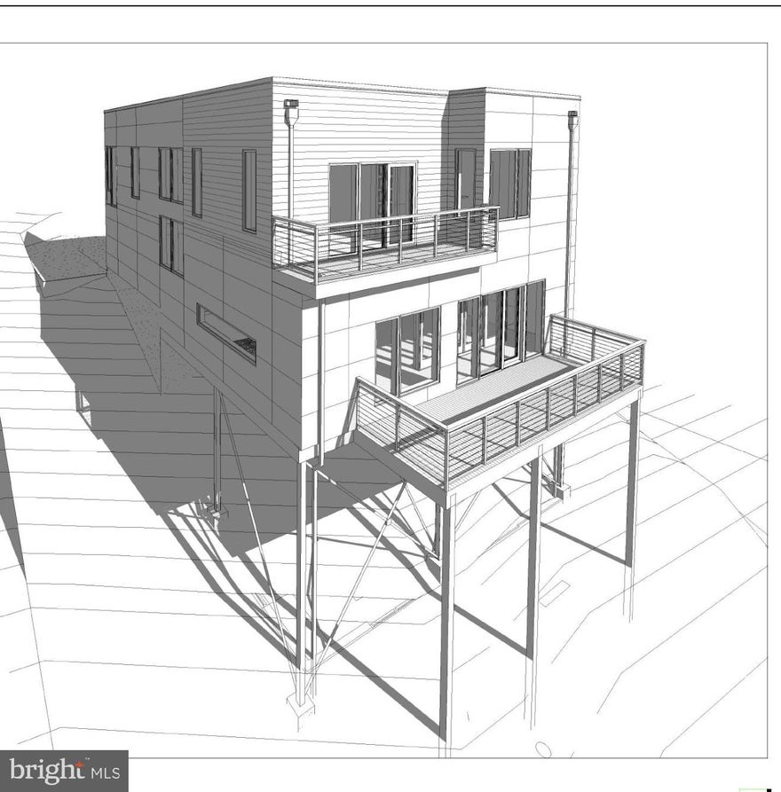 One of four adjacent lots with permit-ready plans, just DC Water left and permits go to issuance.  Gorgeous lots on a tree lined street, this one has plans for a 2800 sf+ house on it, see photos.