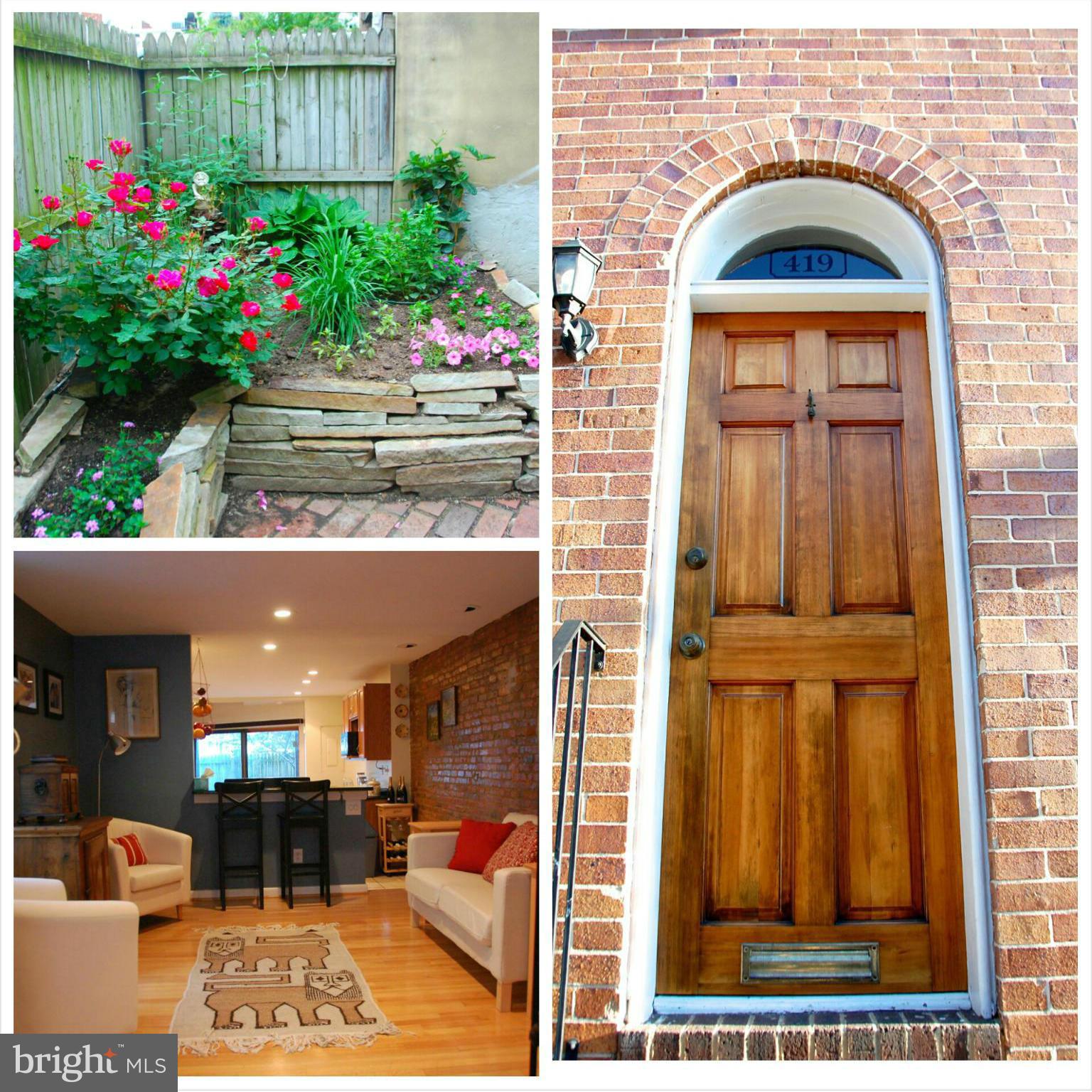Urban living at its best in Fed Hill Historic Dist. This 2bd/1.5ba delivers an open & light filled Living & Fam Rm combo. Huge Kitchen w/walk out to patio & garden. Kitch w/ granite counters,stainless & black appl, Mstr bdrm w/priv balcony,sep entrance to bath, walk-in closet. Built-in book cases, plenty of storage in bsmnt. Walking distance to Fed Hill Park, Light St. restaurants & Inner Harbor.