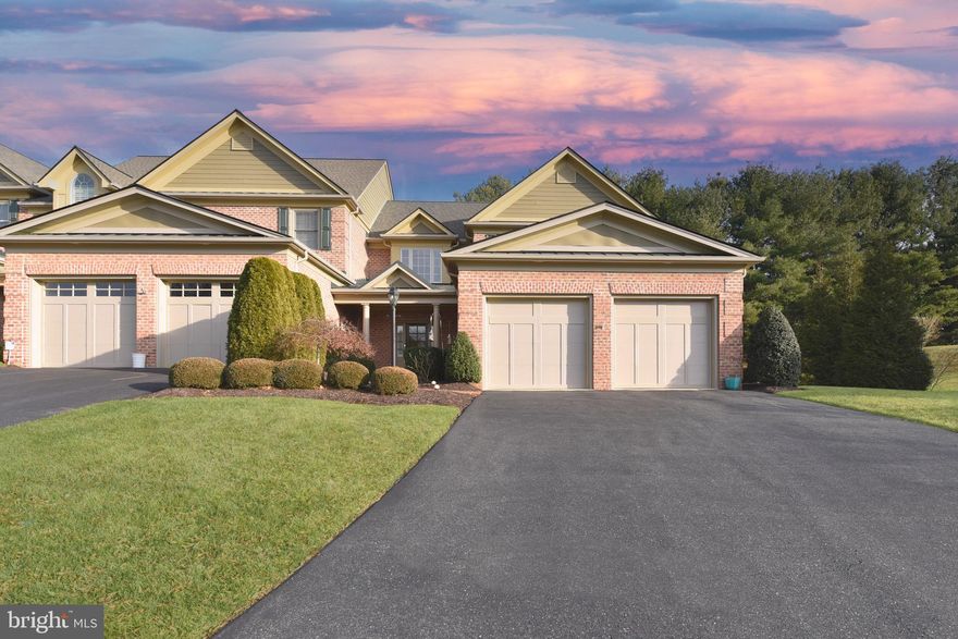 Welcome to this beautifully appointed end-of-group townhome in the sought-after Glenangus community of Bel Air. Thoughtfully designed and rich in architectural detail, this brick home offers the ease of main-level living with a spacious primary bedroom suite featuring hardwood floors. The heart of the home is the gourmet kitchen, perfectly positioned to overlook the dramatic family room with vaulted ceilings, skylights, custom built-in shelving, and a cozy gas fireplace—ideal for everyday living and entertaining alike. A large formal dining room is complemented by a convenient butler’s pantry, while a spacious main-level laundry room adds to the home’s exceptional functionality. Step outside to the expansive rear deck, where you’ll enjoy serene views of a professionally landscaped, wooded setting that offers both privacy and natural beauty. Upstairs, you’ll find two additional bedrooms connected by a shared full bath, along with a generous loft area that works beautifully as a home office, reading nook, or additional living space. The lower level is partially finished and features full windows that flood the space with natural light, along with abundant storage options. Perfectly located adjacent to the Maryland Golf and Country Club and just minutes from downtown Bel Air’s shops, dining, and amenities, this home offers a rare combination of comfort, elegance, and convenience.