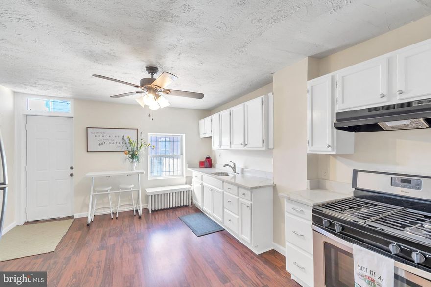 One Year AHS ShieldEssential Home Warranty!

Welcome to 2925 E Monument St. This property is a 3 Bedroom, 1.5 Bathroom brick row-home in East Baltimore City that features quartz countertops, a gorgeous backsplash, and an inviting main level open floor plan with natural light. It has been well maintained and ready for its new homeowner!